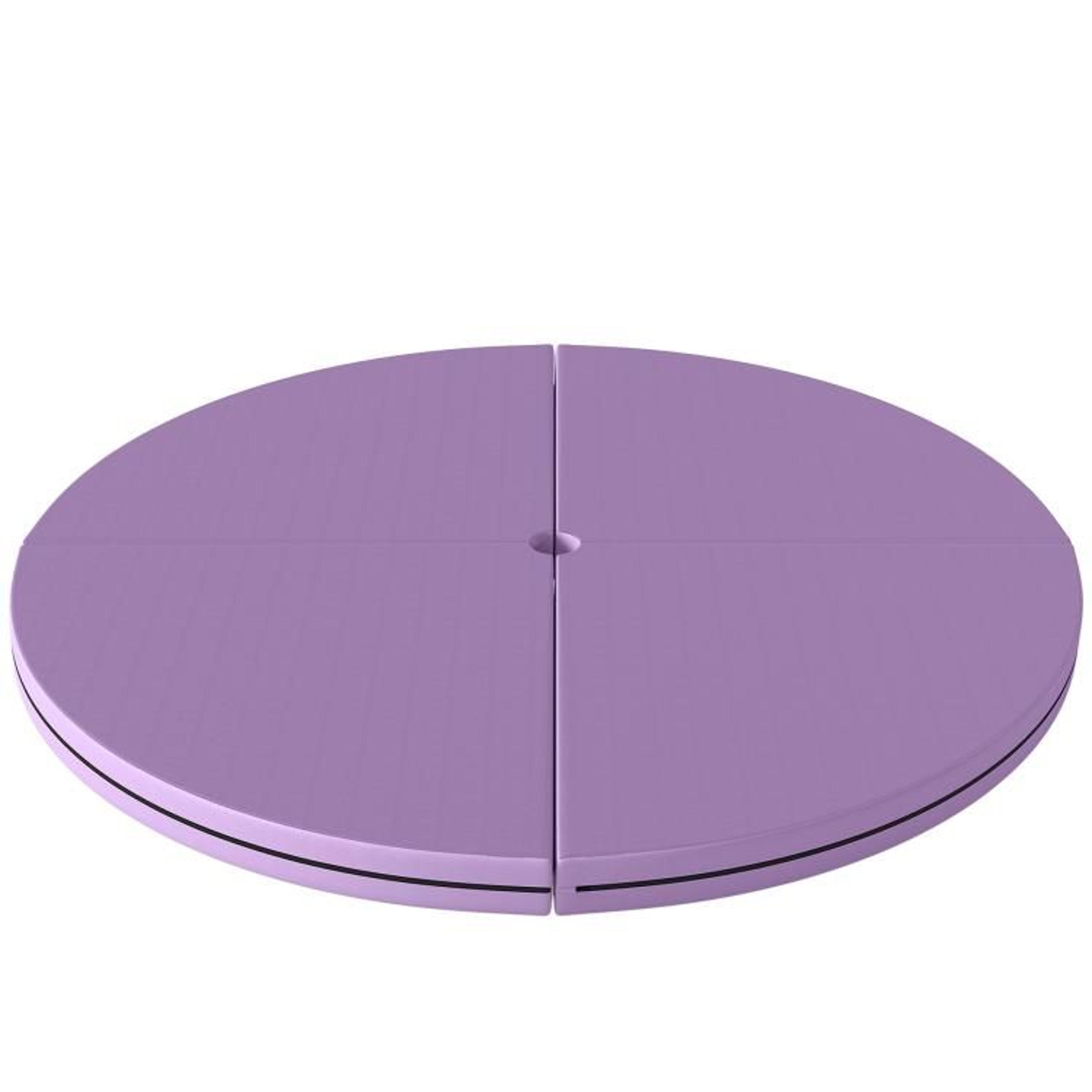 Folding Pole Dance Crash Mat 2Inch Thick 59Inch Round Light Purple 1