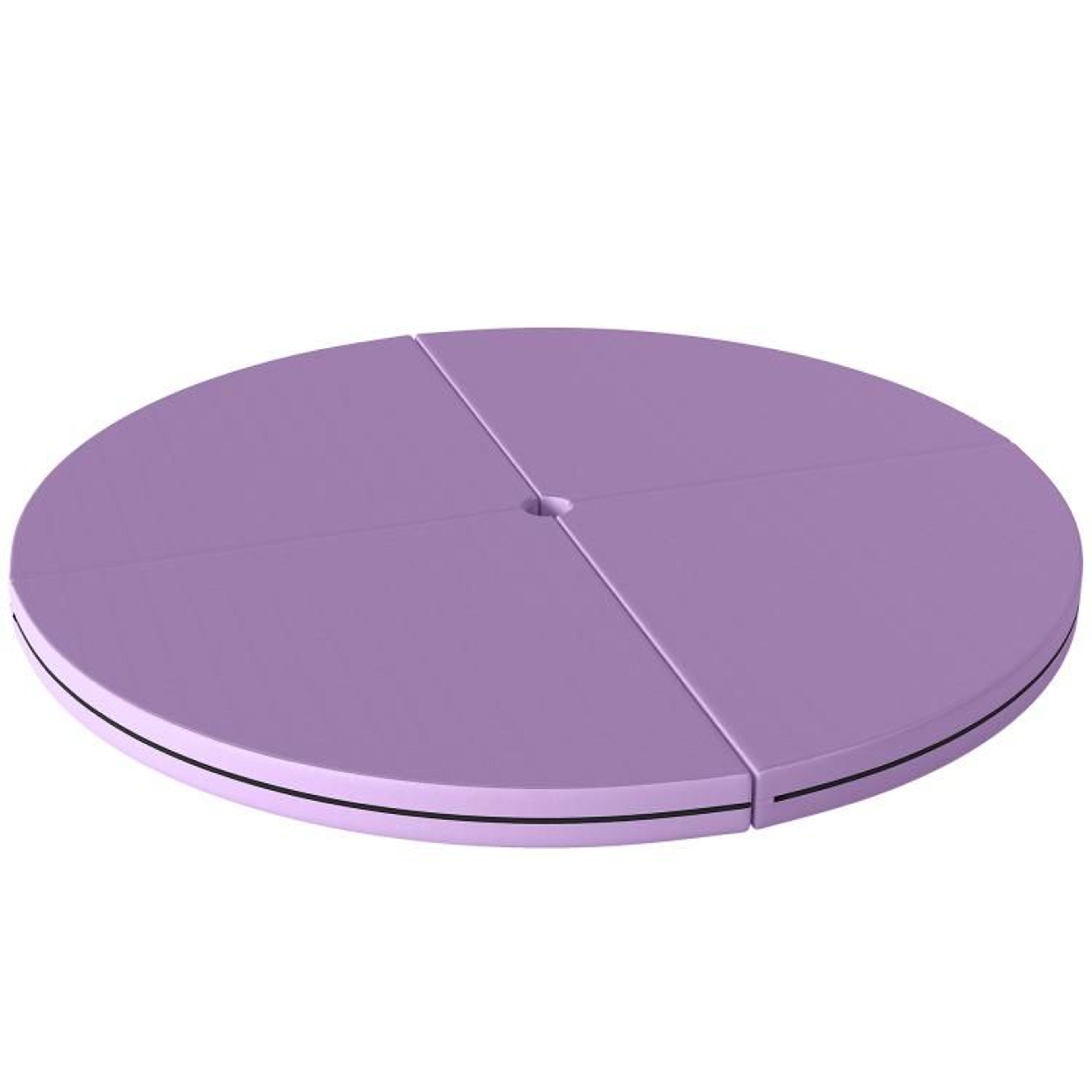 folding pole dance crash mat 2-inch thick 59-inch round light purple