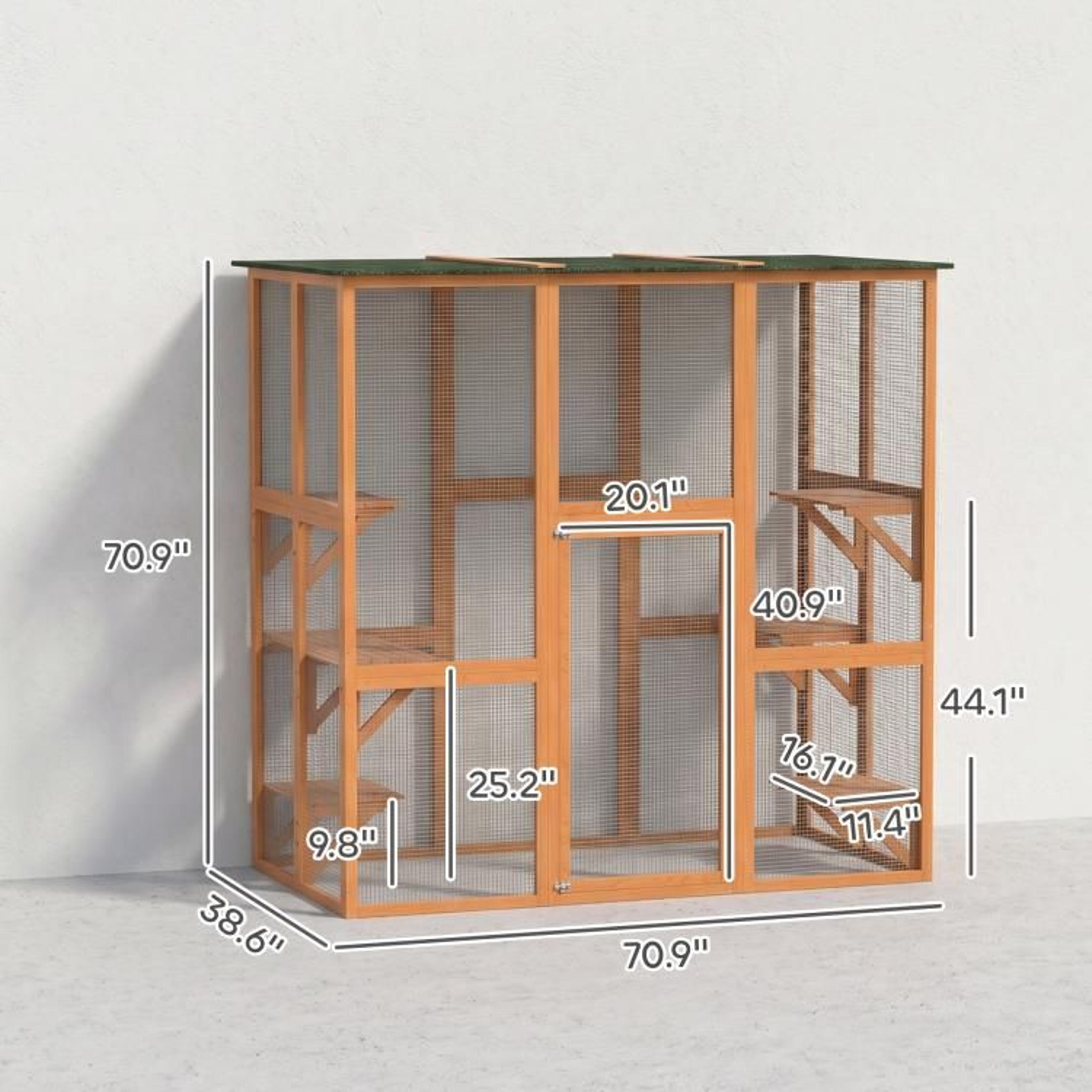 Outdoor Wooden Cat House With 6Level Platforms And WeatherResistant Roof 4