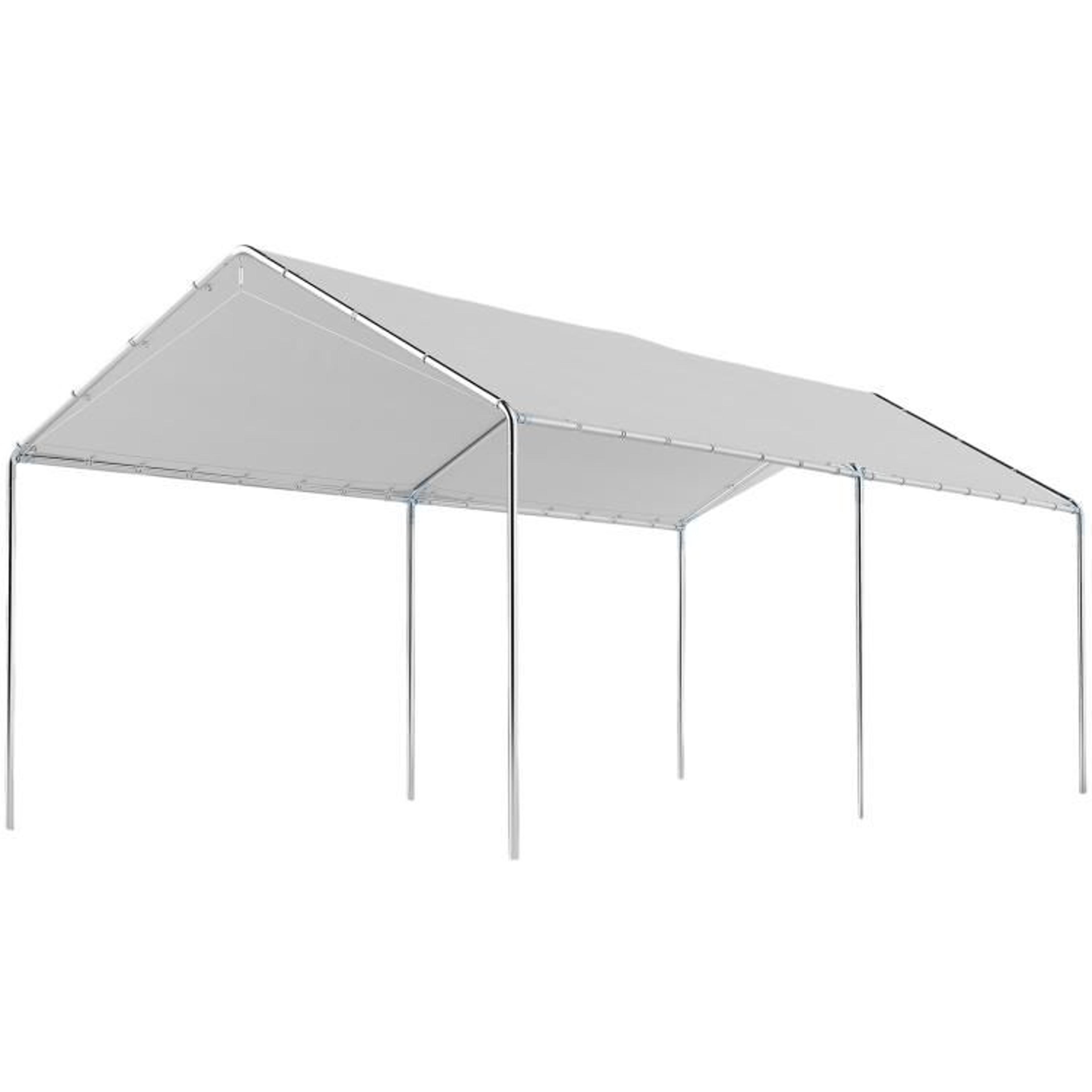 96 X 195 Heavy Duty Galvanized Steel Carport Canopy With Anchor Kit 1