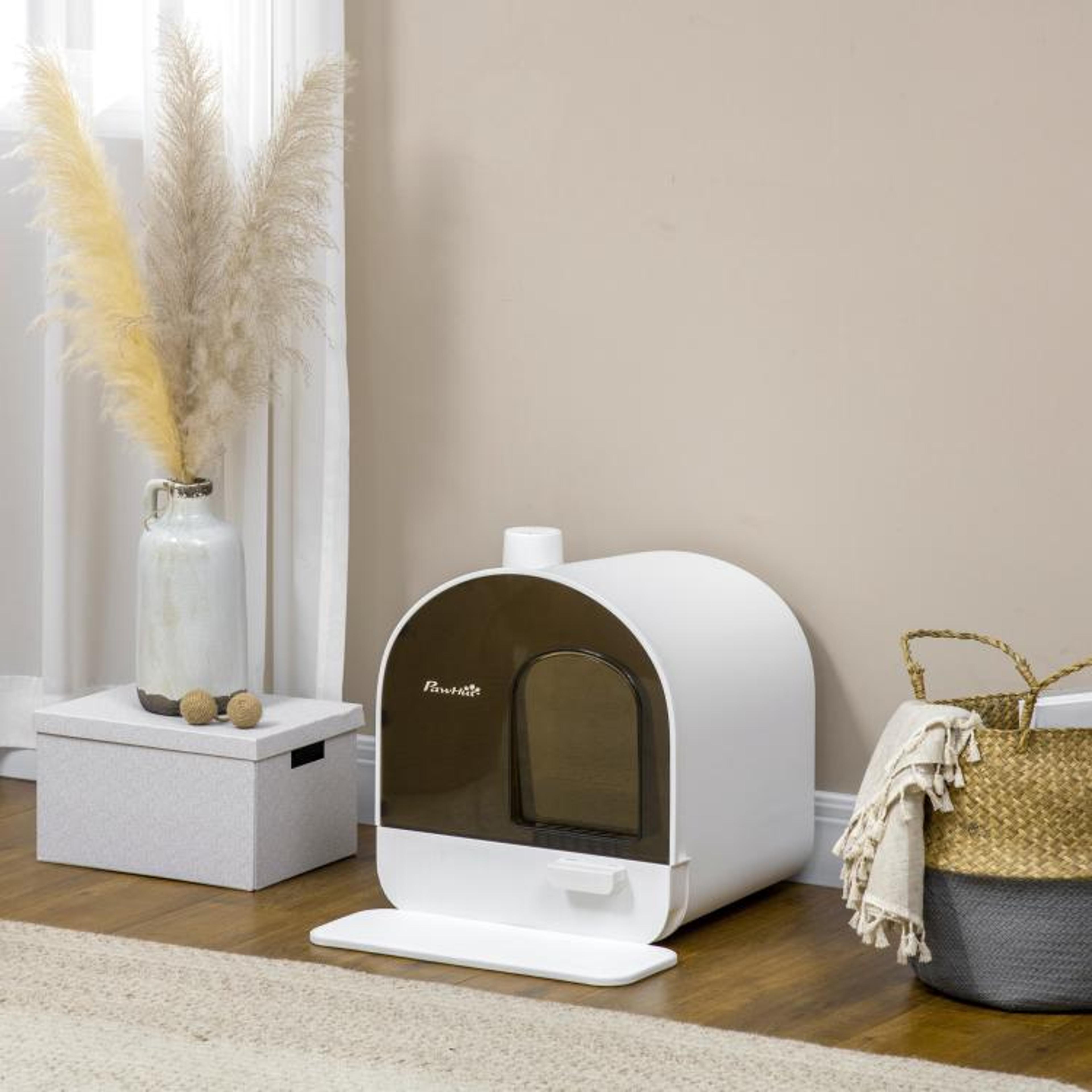 Enclosed Cat Litter Box With PullOut Drawer Scoop And Odor Filter 3