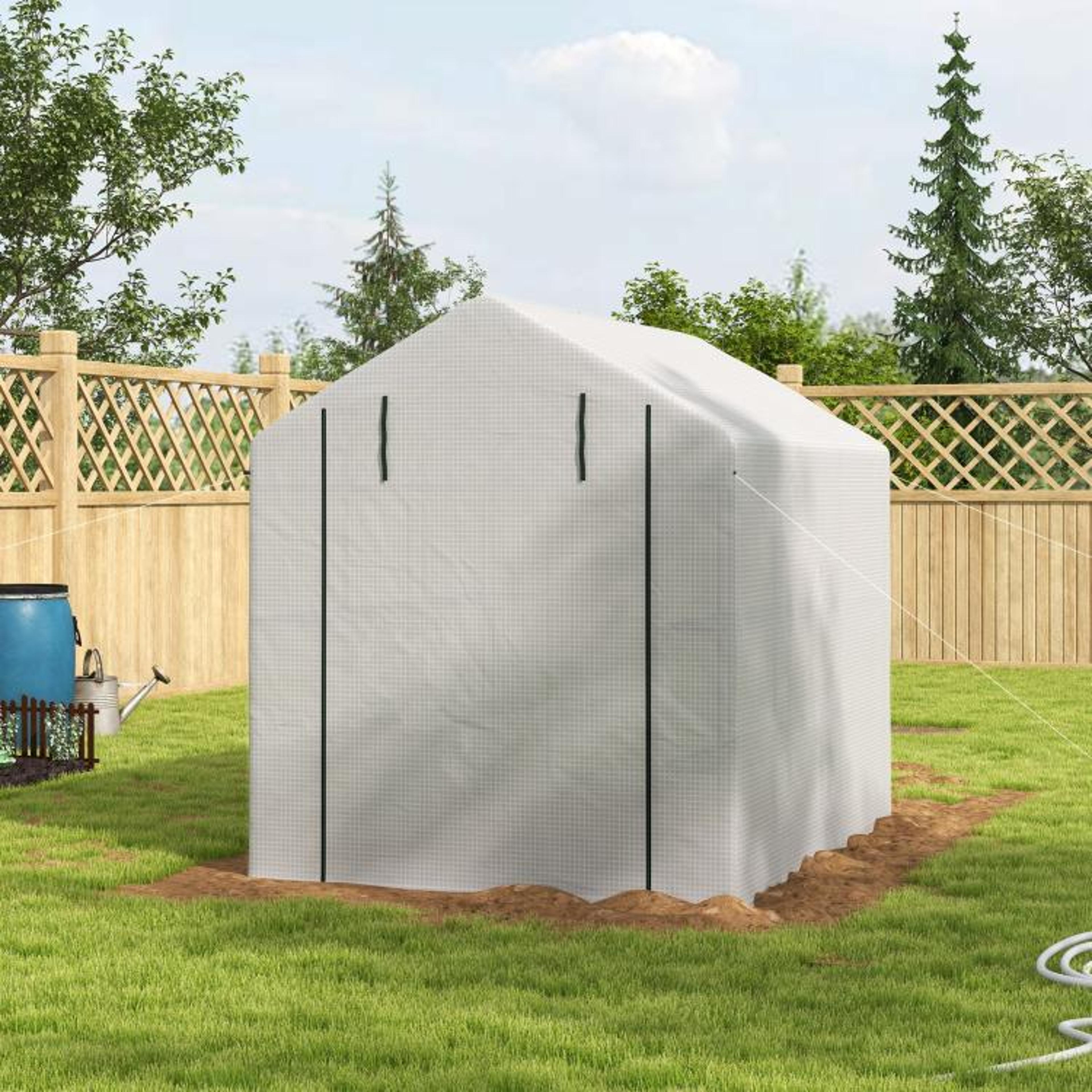 Outdoor WalkIn Greenhouse With 18 Shelves And RollUp Zipper Door 3