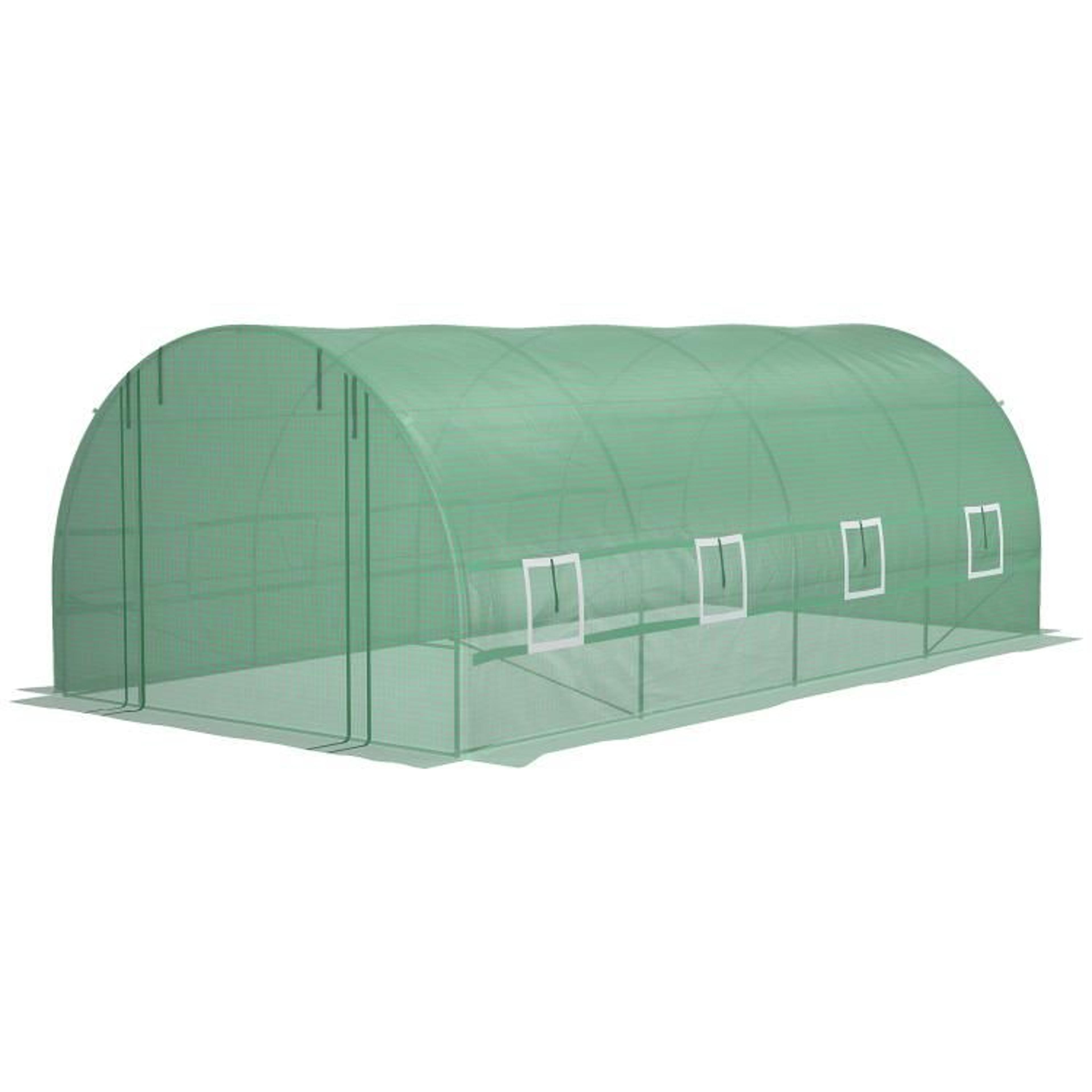 19 X 10 X 7 Ft WalkIn Tunnel Greenhouse With Steel Frame And Mesh Windows 3