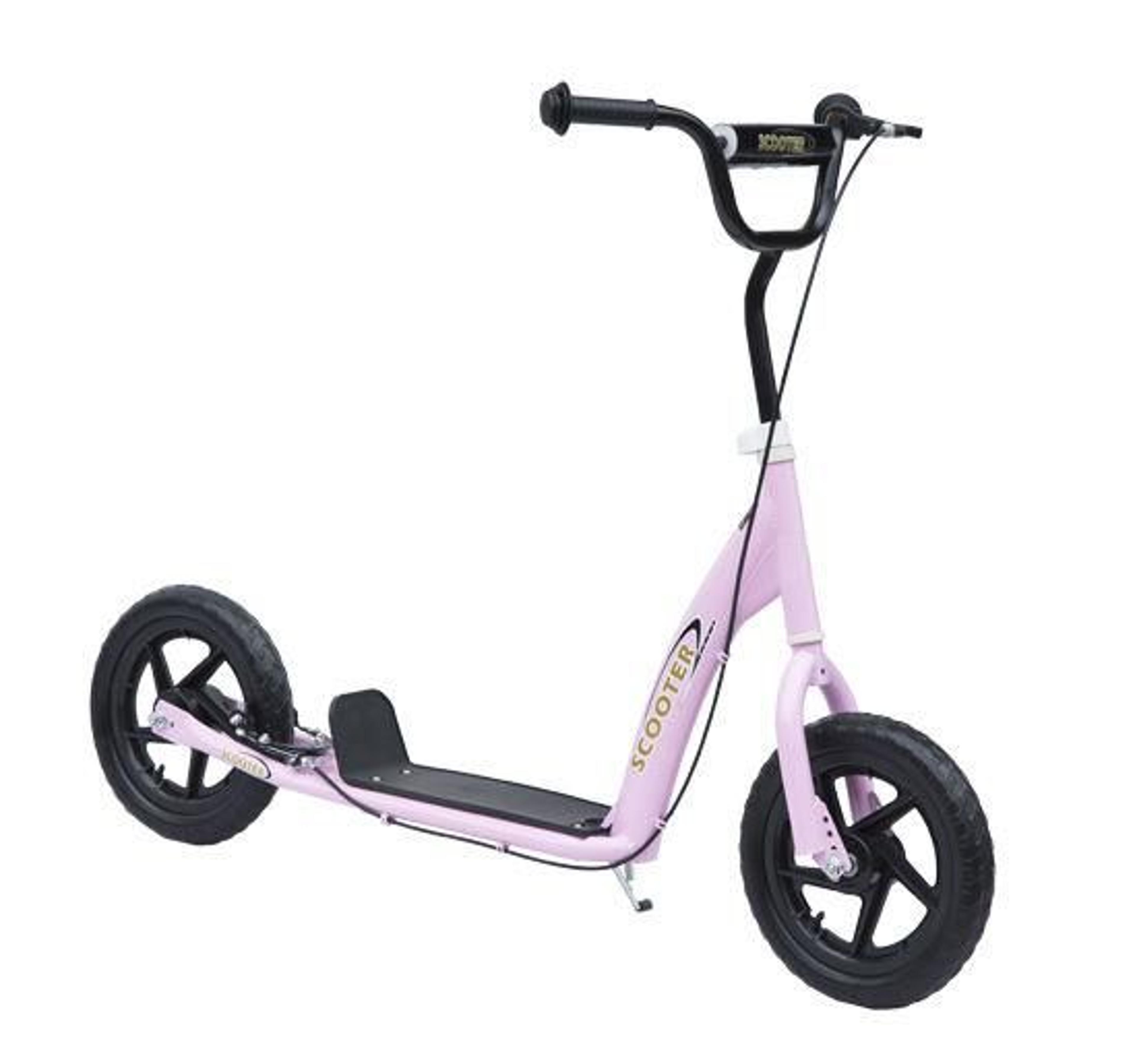 Kids Kick Scooter With Adjustable Handlebar And 12Inch Wheels  Pink 1