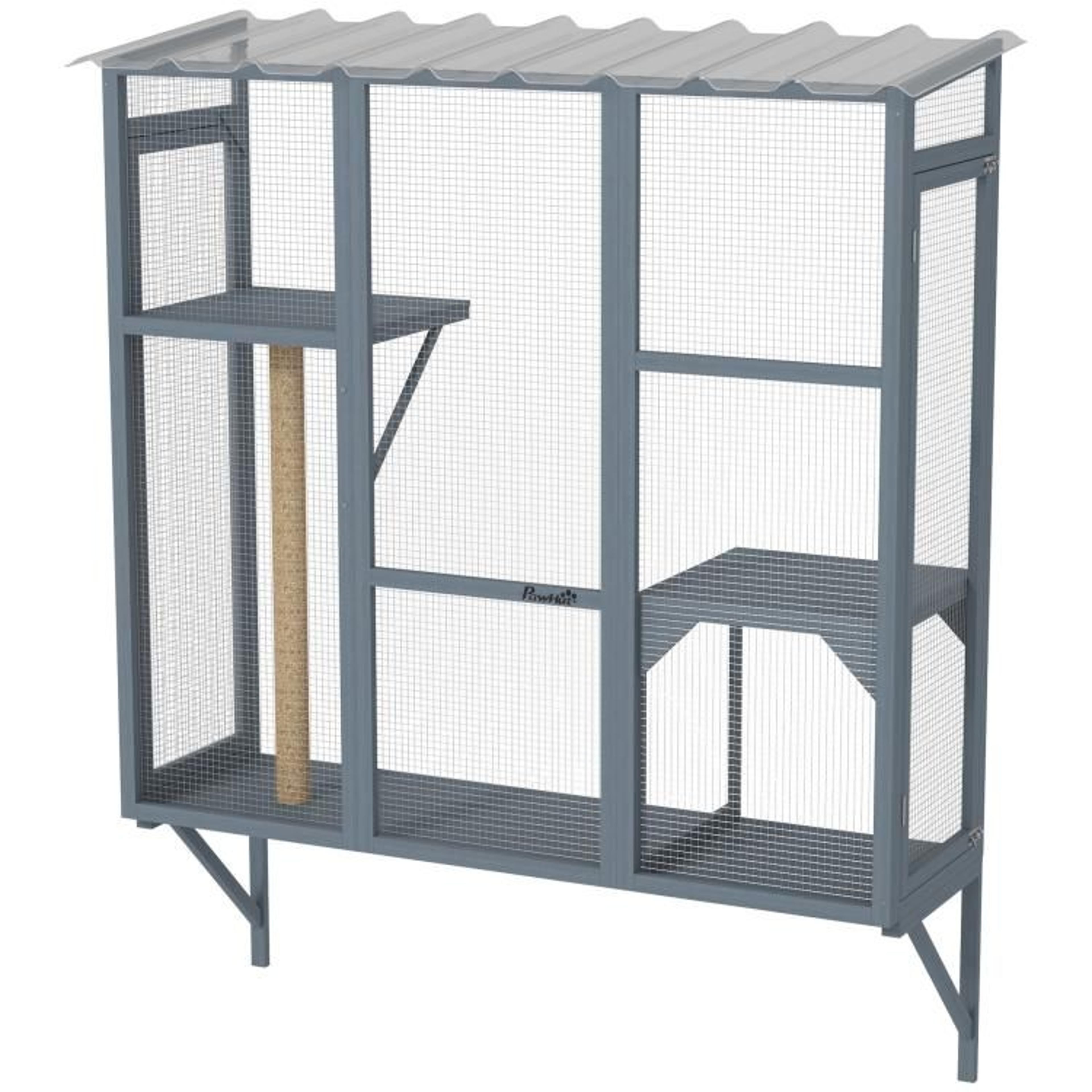 Outdoor Window Catio For 23 Cats With Jumping Platforms And Scratching Post 1