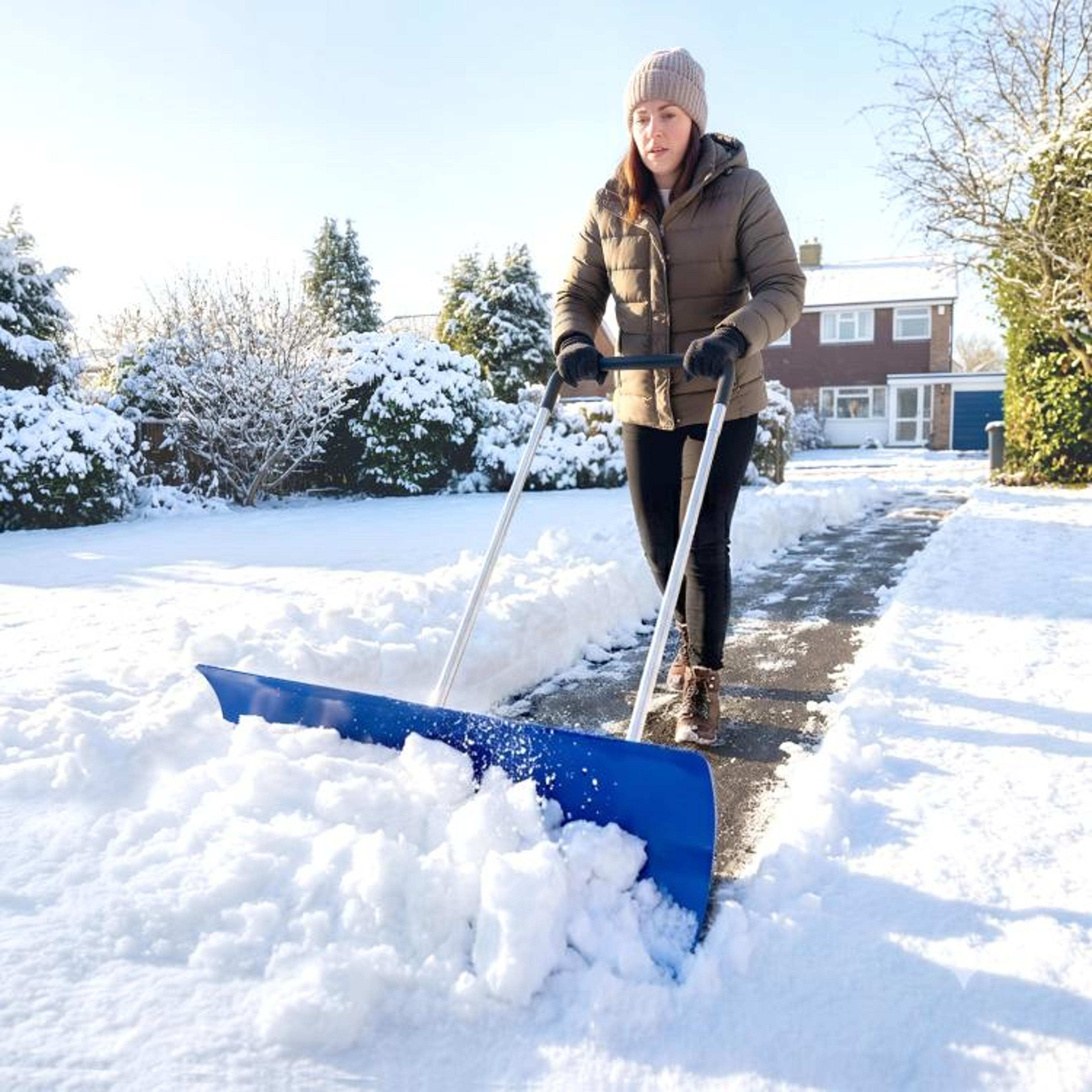 37Inch Wide Snow Shovel With Wheels And Adjustable Ergonomic Handle 3