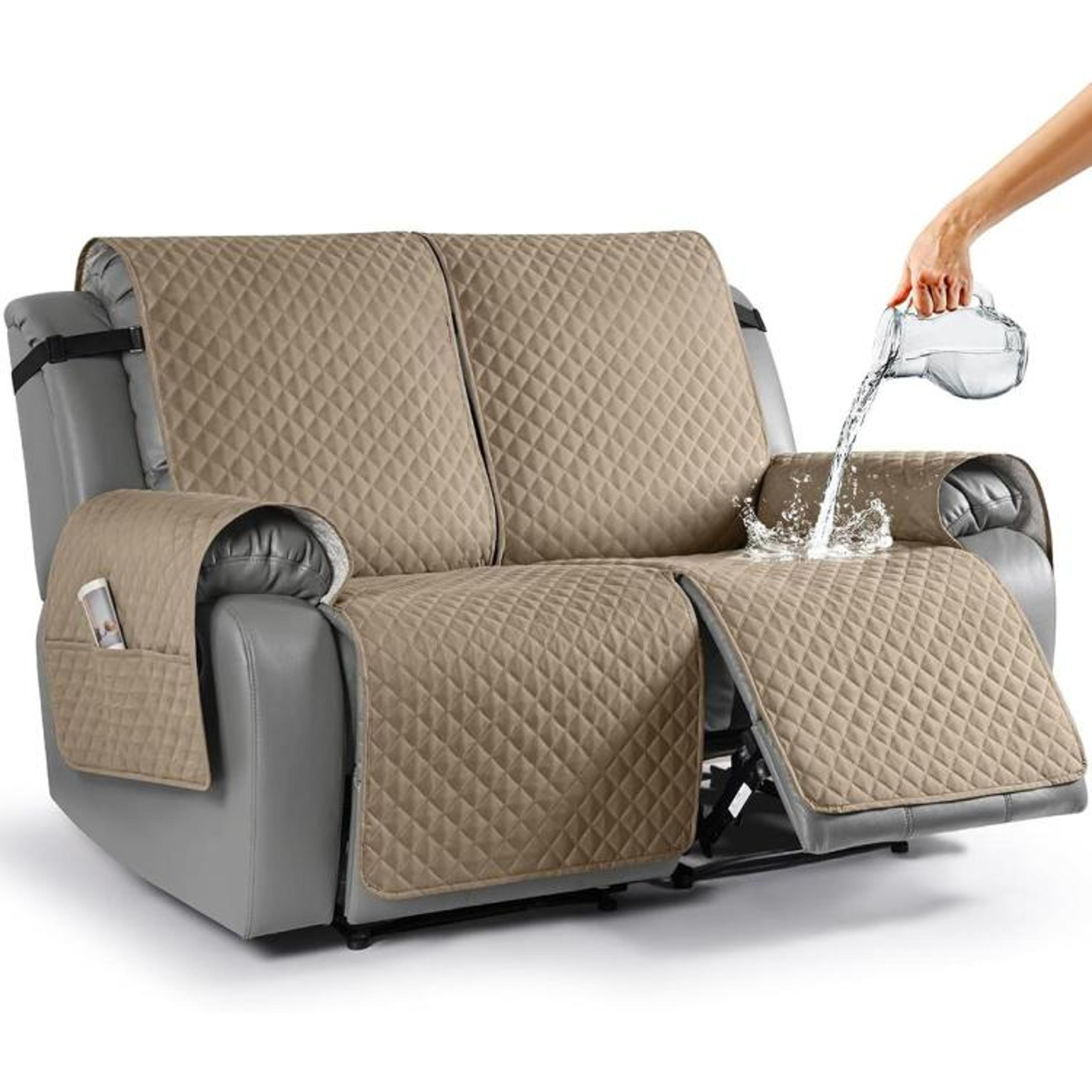 recliner sofa slipcover with elastic straps  soft washable furniture protector