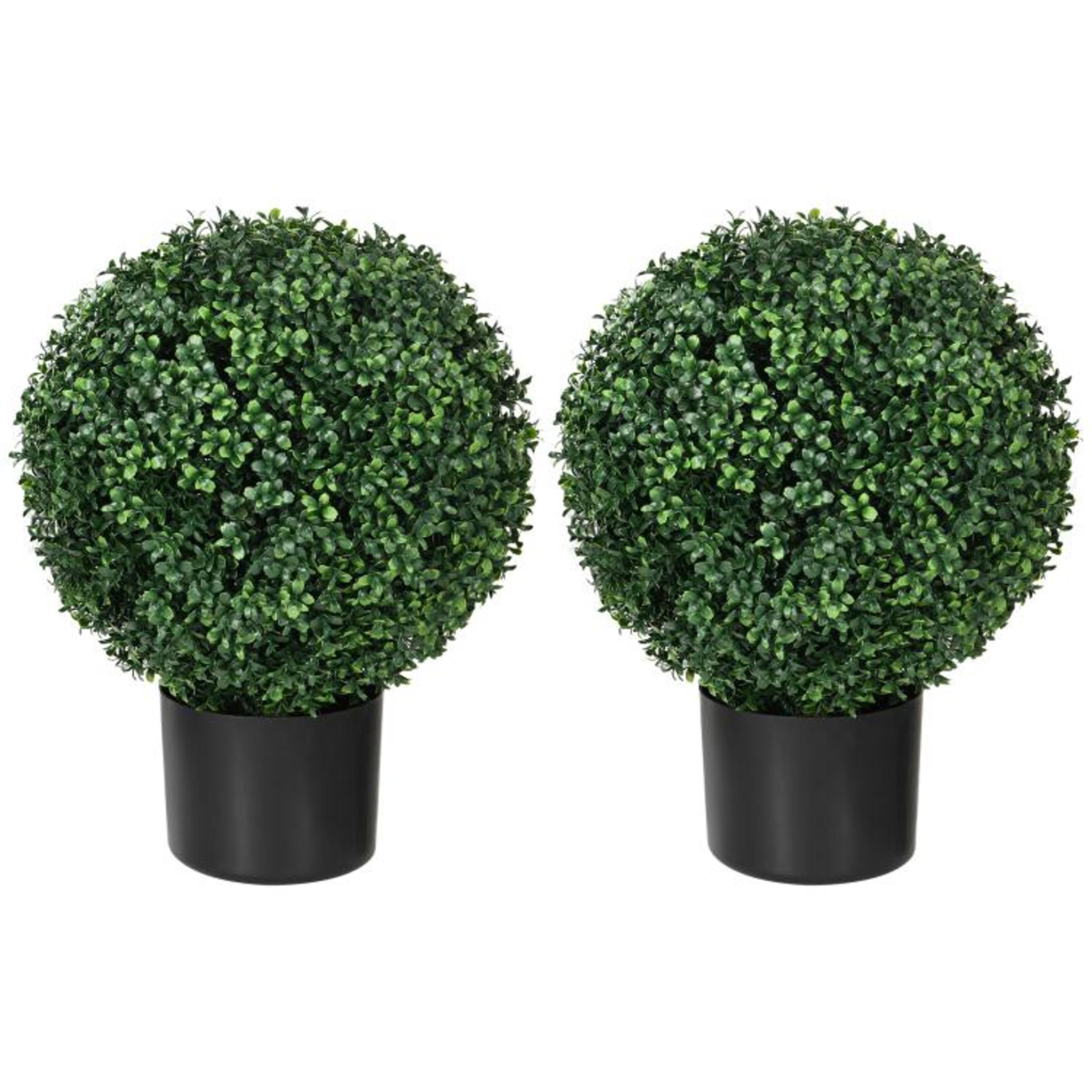Artificial Boxwood Topiary Trees With Pots 1