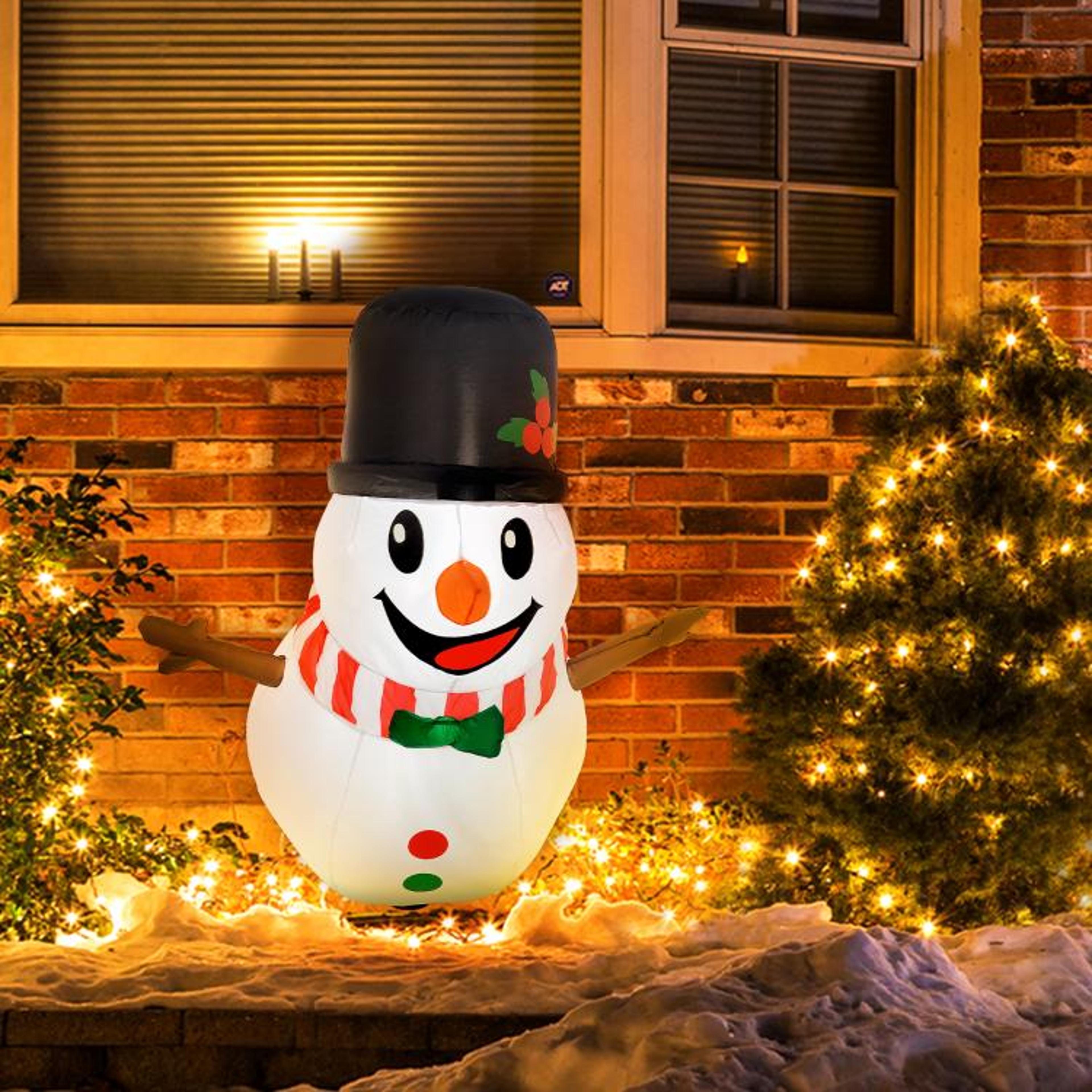 34 Ft Hanging Inflatable Snowman With LED Lights For Outdoor Christmas Decor 2