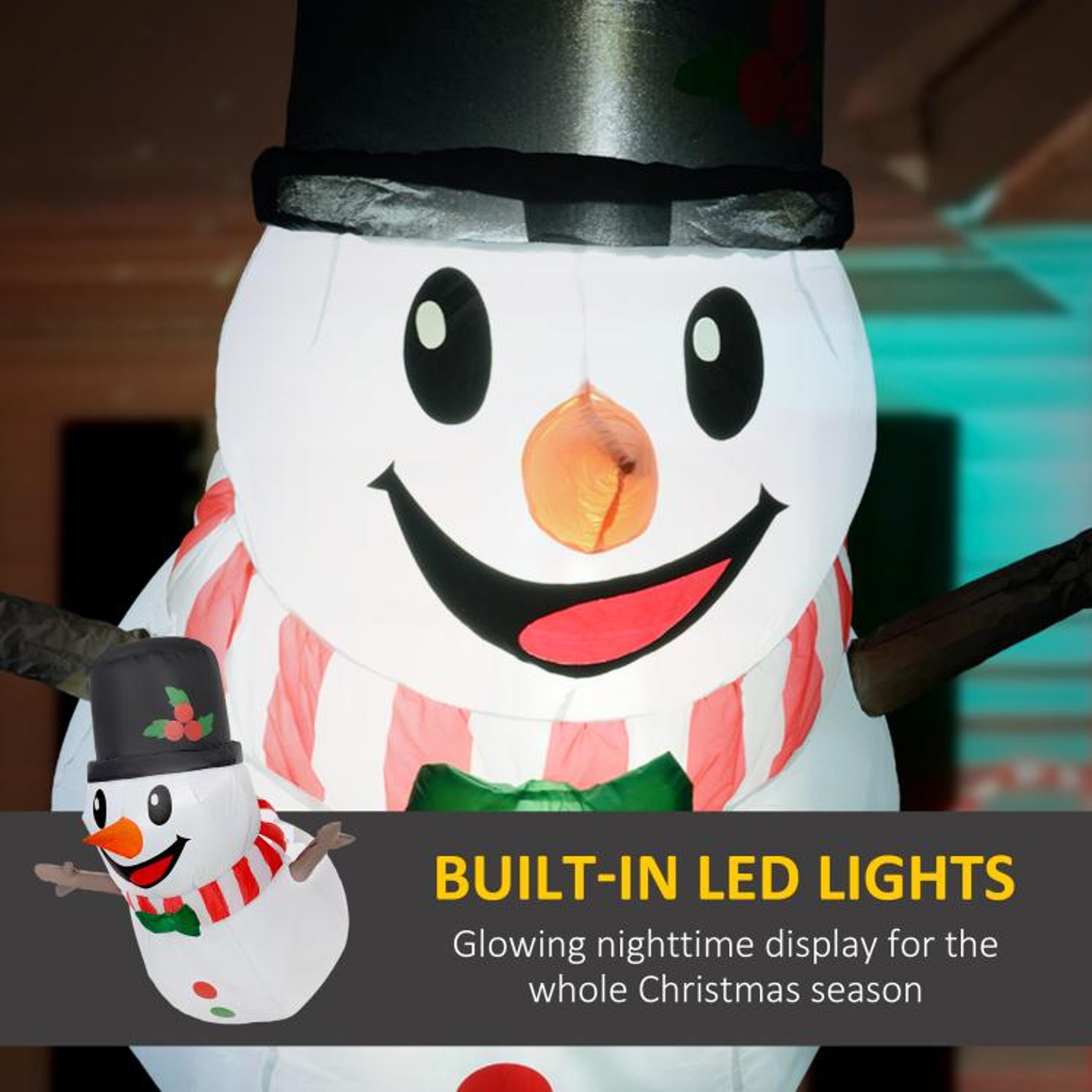 34 Ft Hanging Inflatable Snowman With LED Lights For Outdoor Christmas Decor 5