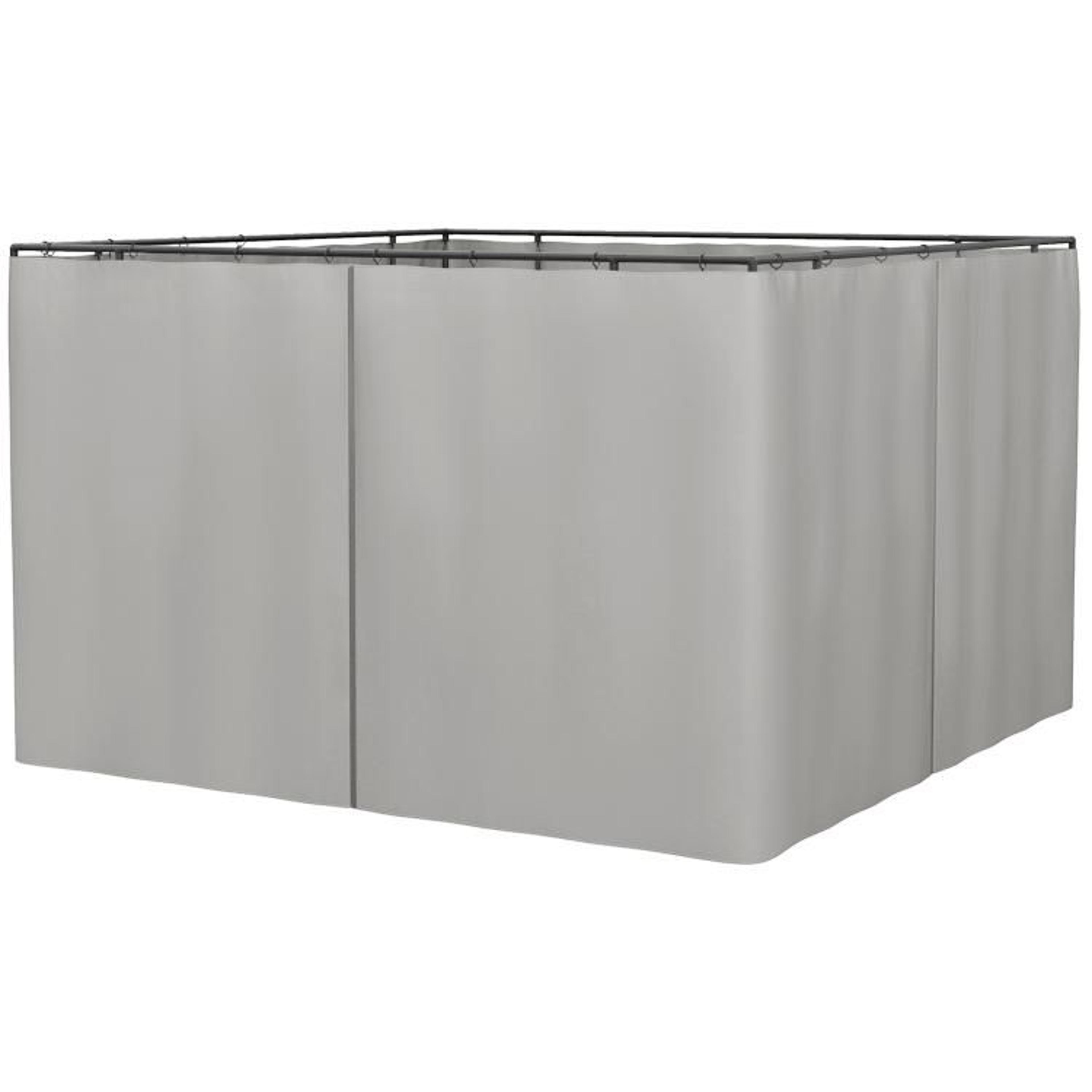 gazebo replacement curtains with zippers and hooks  gray
