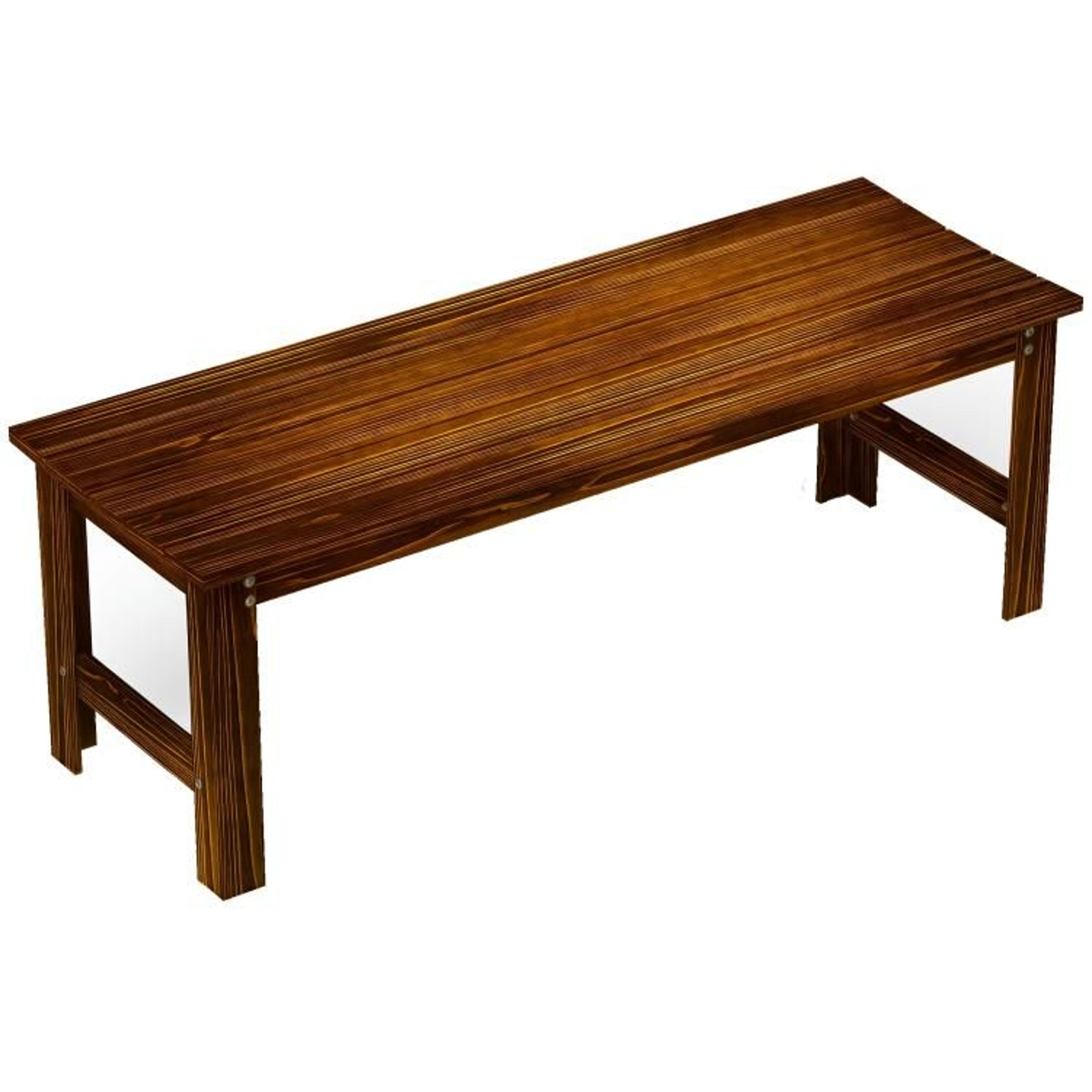 solid pine wood outdoor garden bench with slatted seat