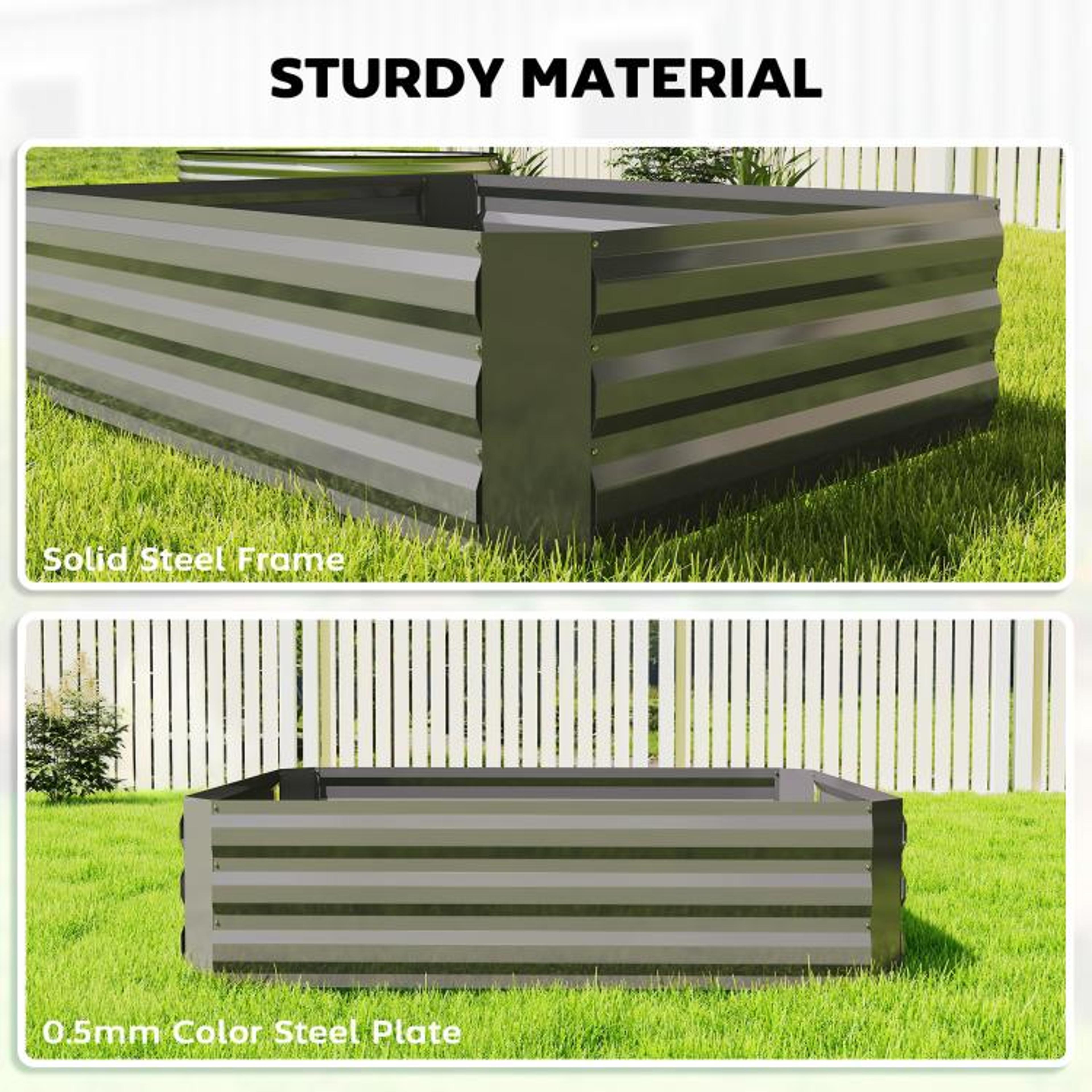 Galvanized Raised Garden Bed With Mini Greenhouse Cover  4 X 3 Ft 5