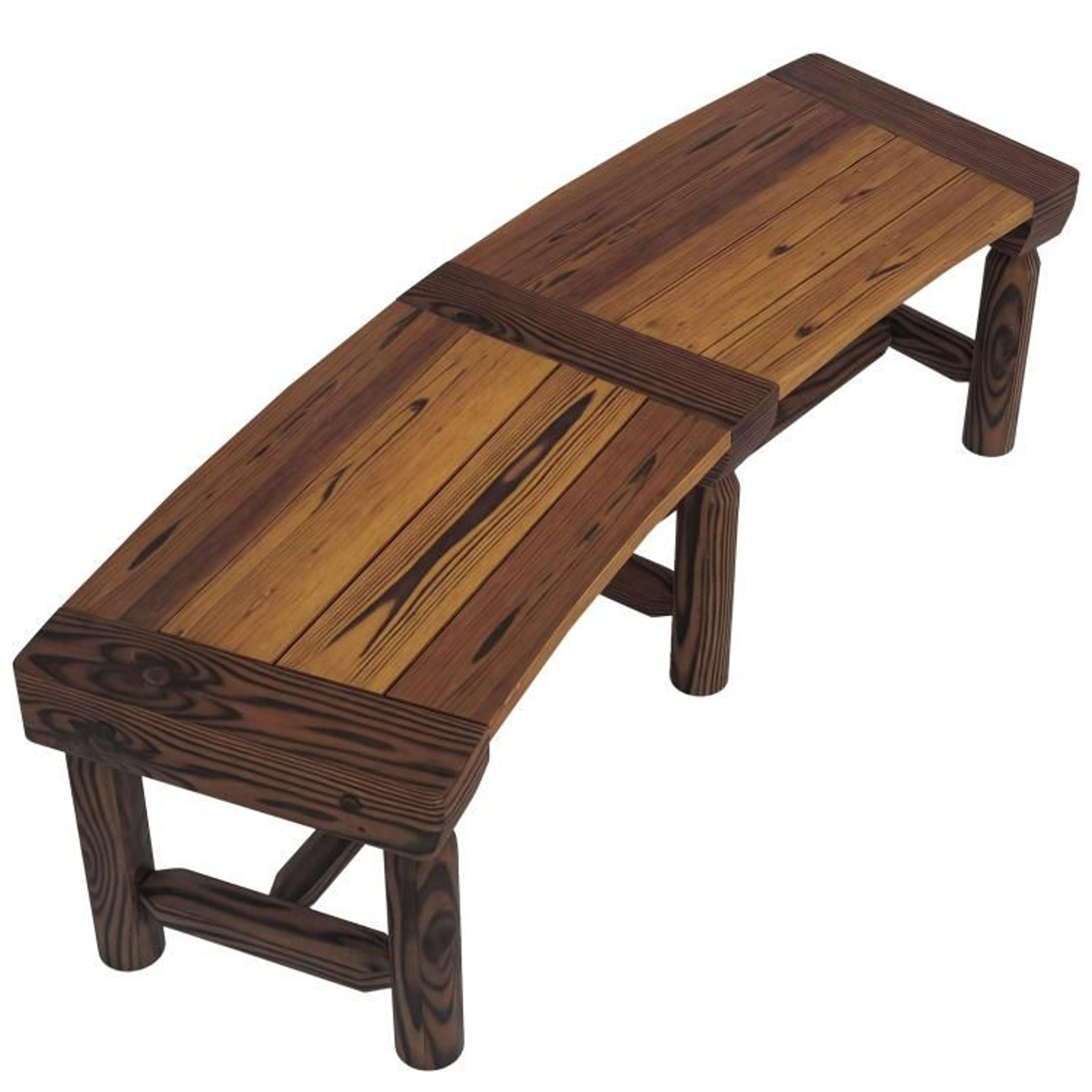 wooden outdoor tree bench semicircular fir wood garden bench in brown