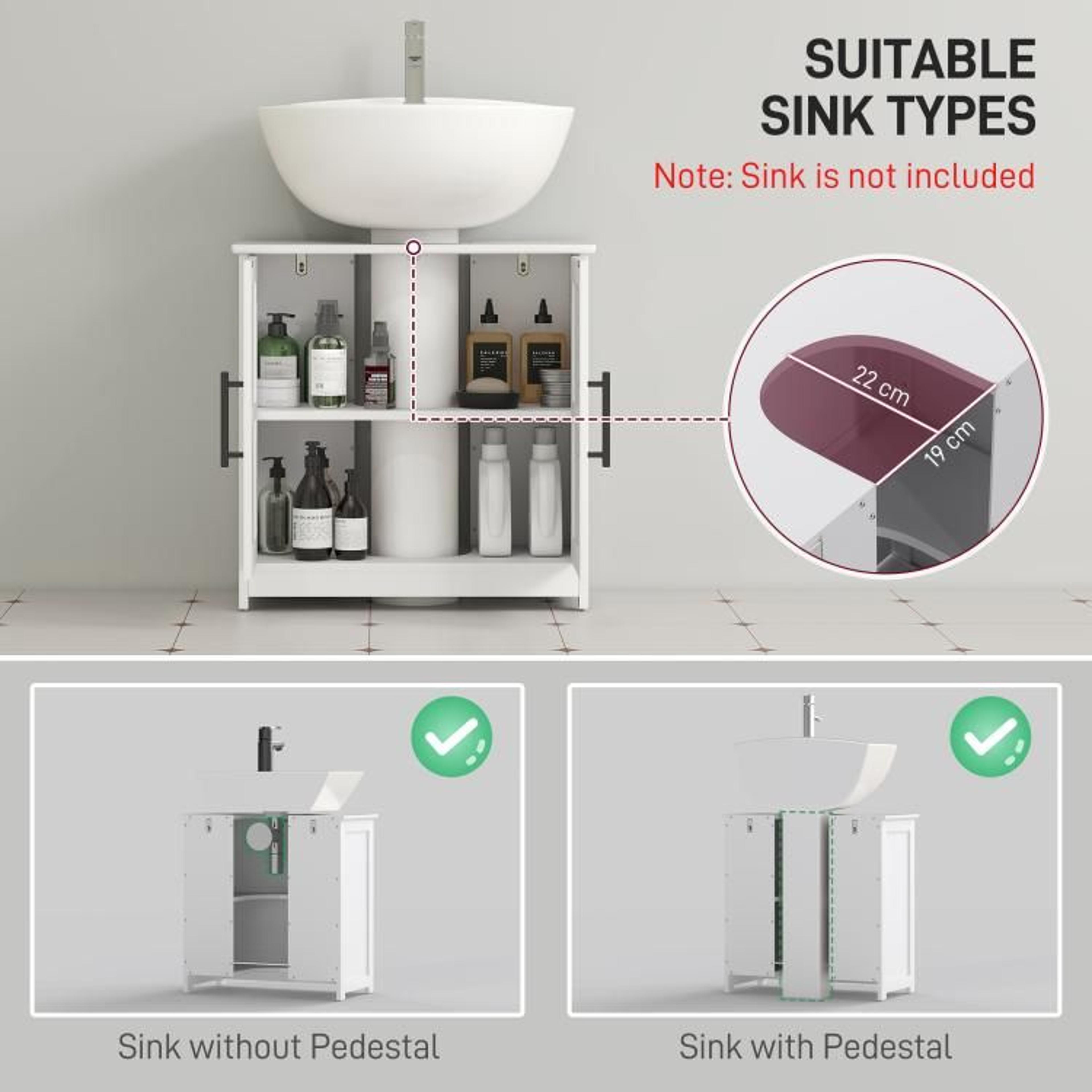 Farmhouse Pedestal Sink Storage Cabinet With Barn Doors And Adjustable Shelf 6