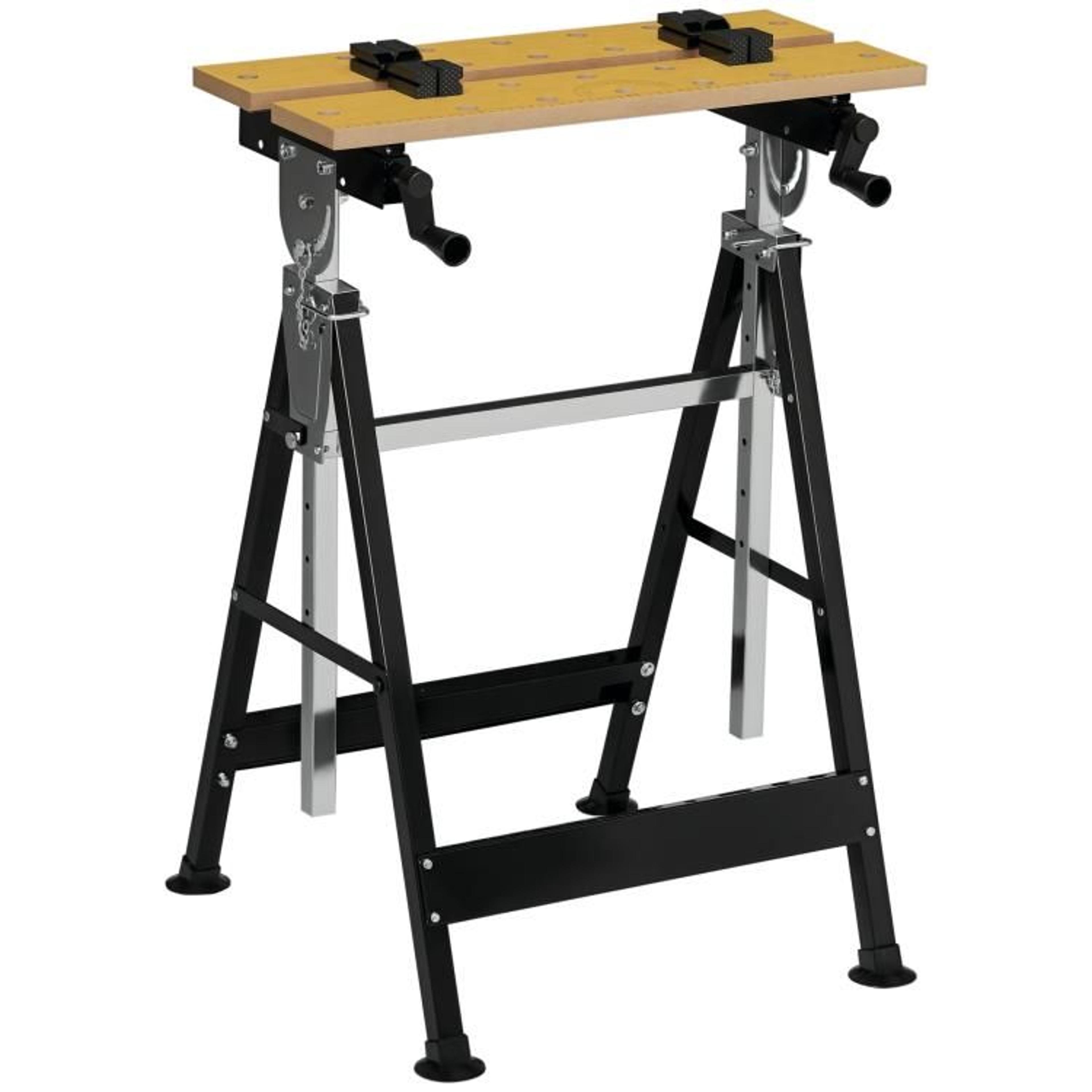 adjustable workbench tool stand with 220 lb capacity and clamping table