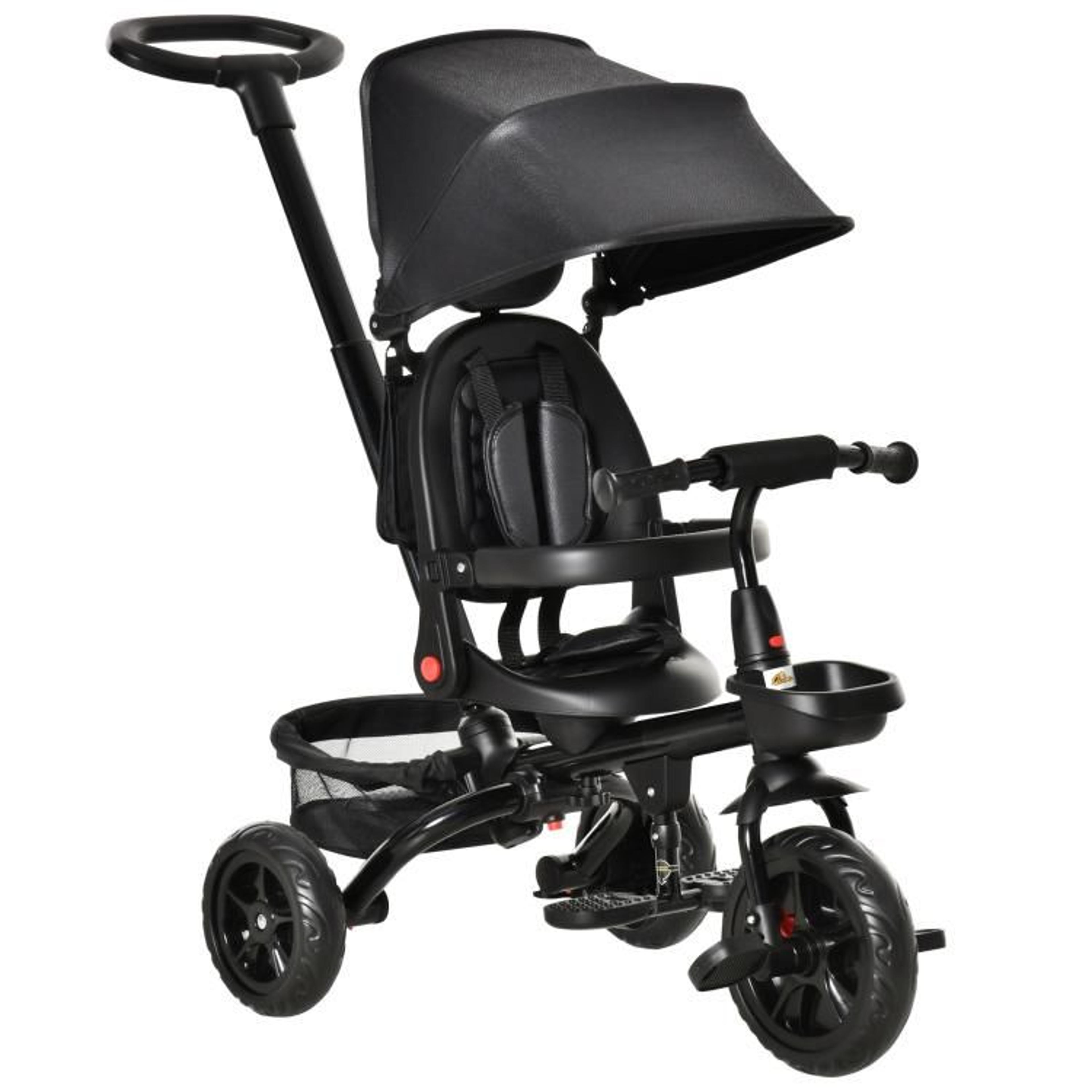 5-in-1 foldable kids tricycle with reversible seat and adjustable parent handle