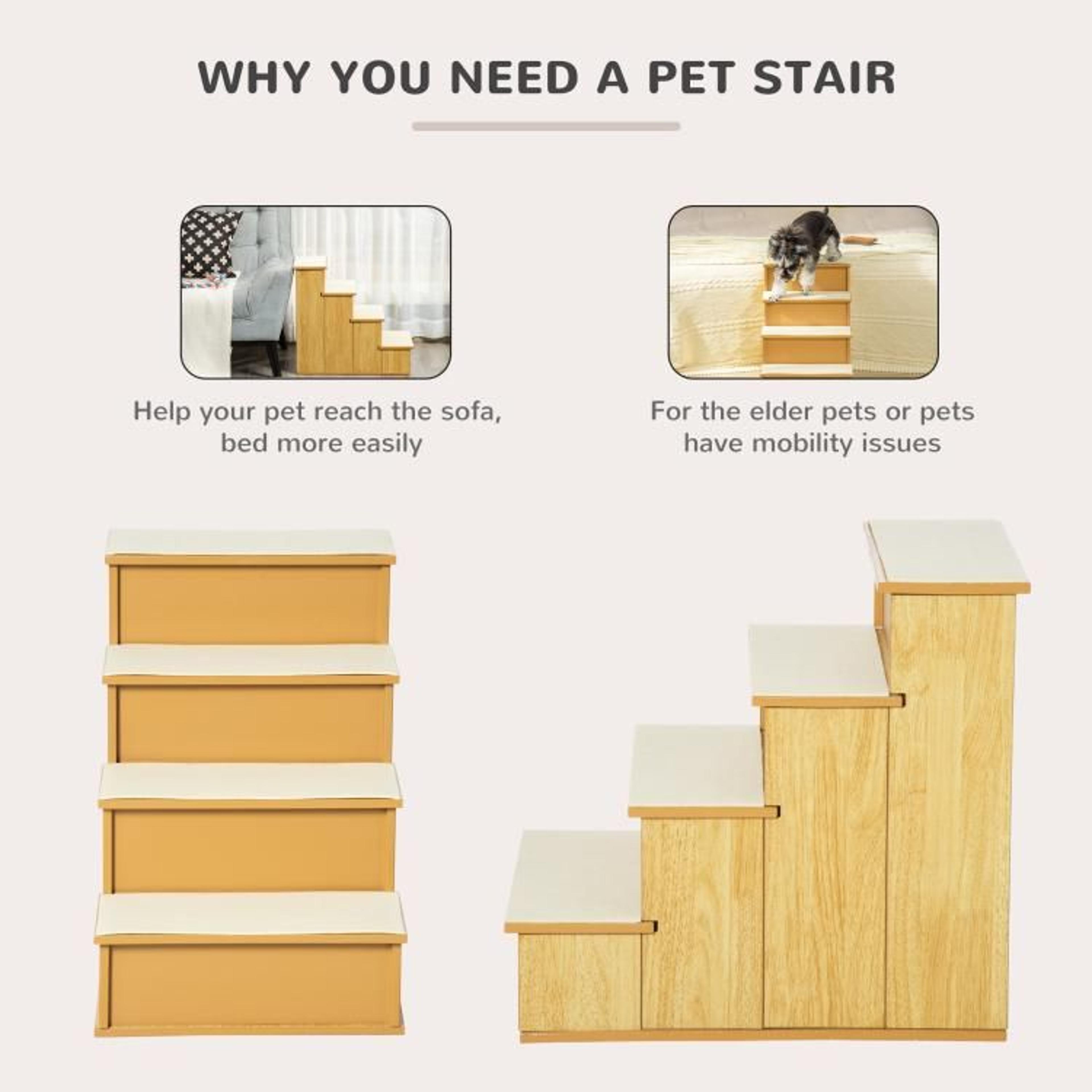 Pet Stairs For Small Dogs And Cats With Removable Cushioned Steps 5