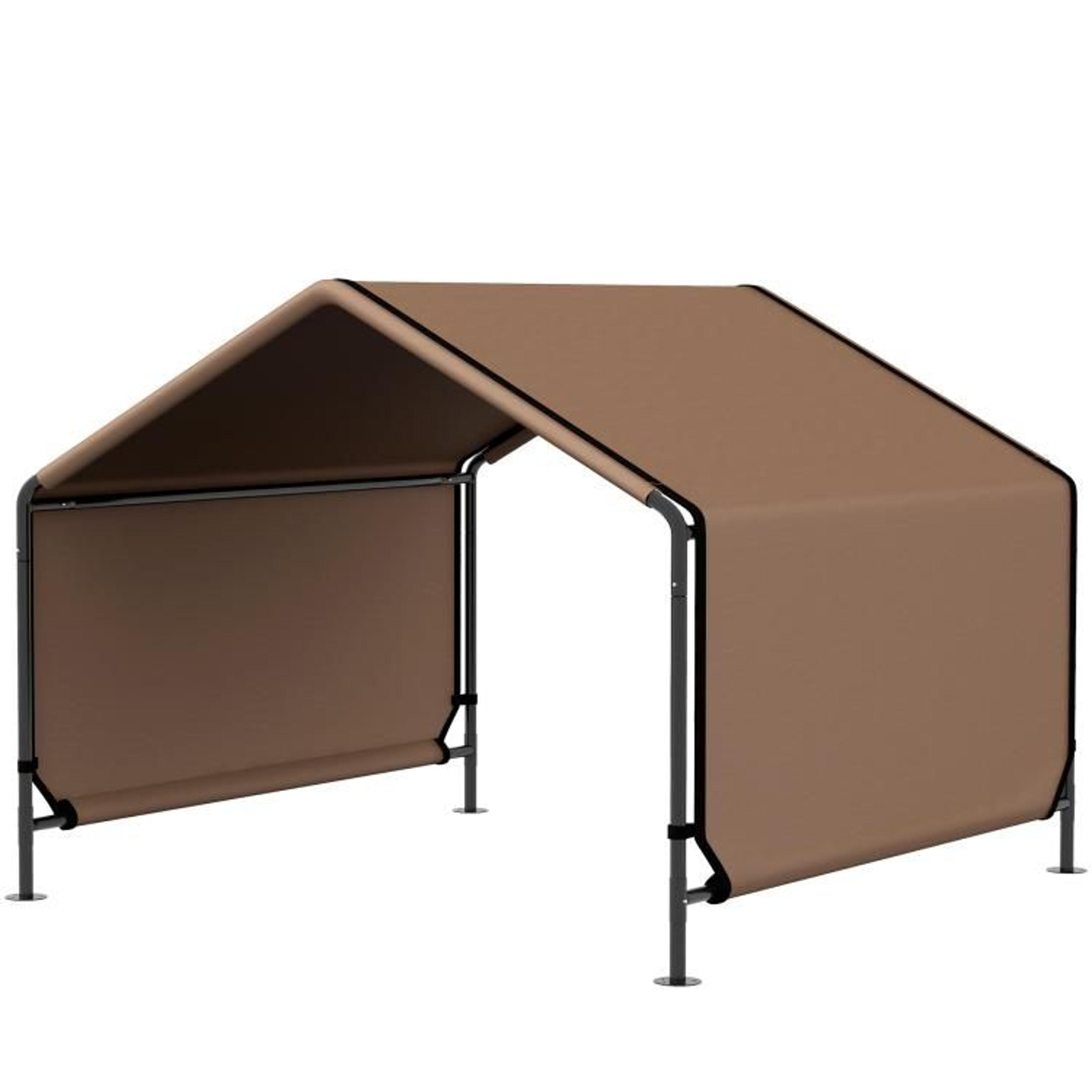 Portable Dog Shade Tent With WaterResistant Fabric And Steel Frame  Brown 1