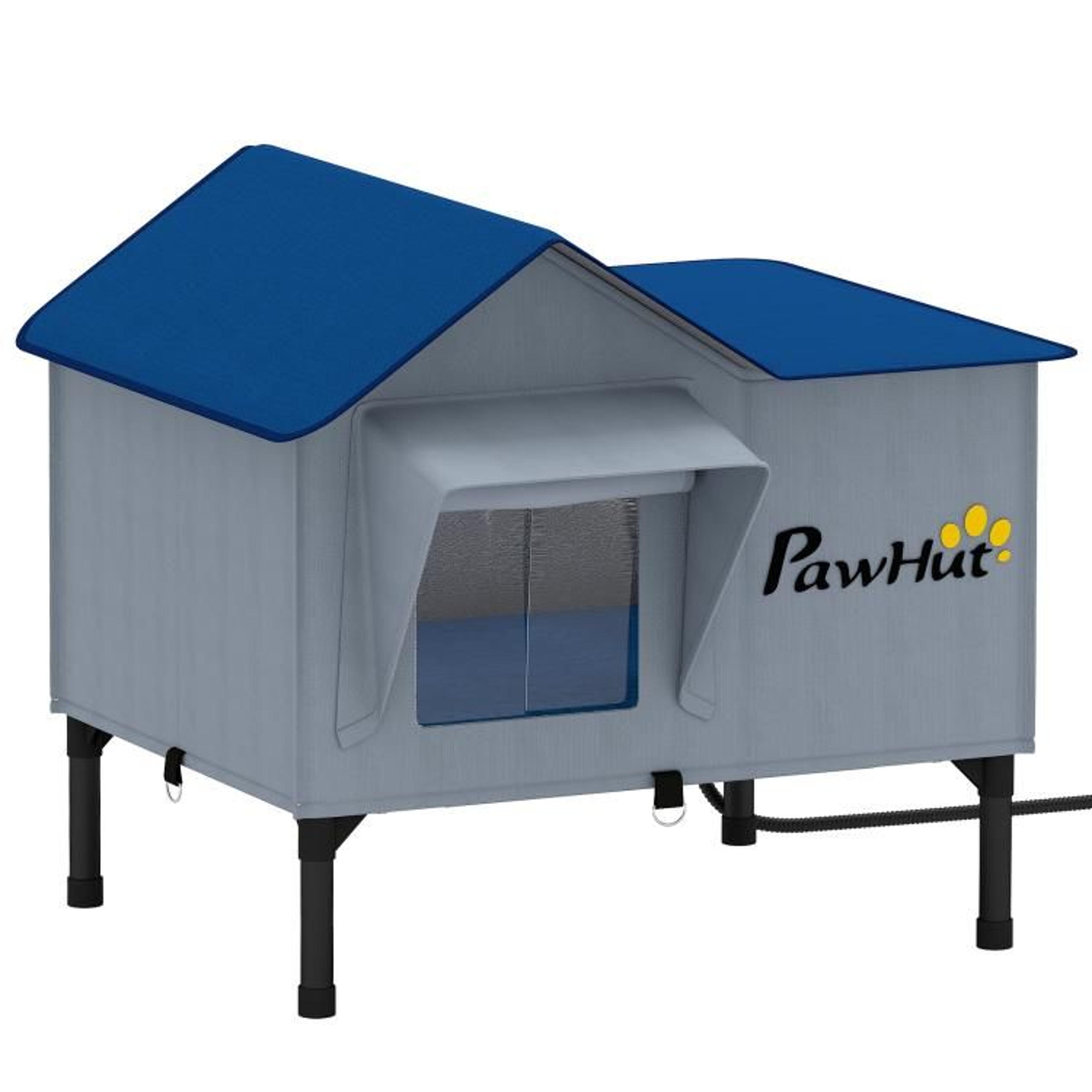 Heated Outdoor Cat House With Insulated Waterproof Shelter And Escape Door 1