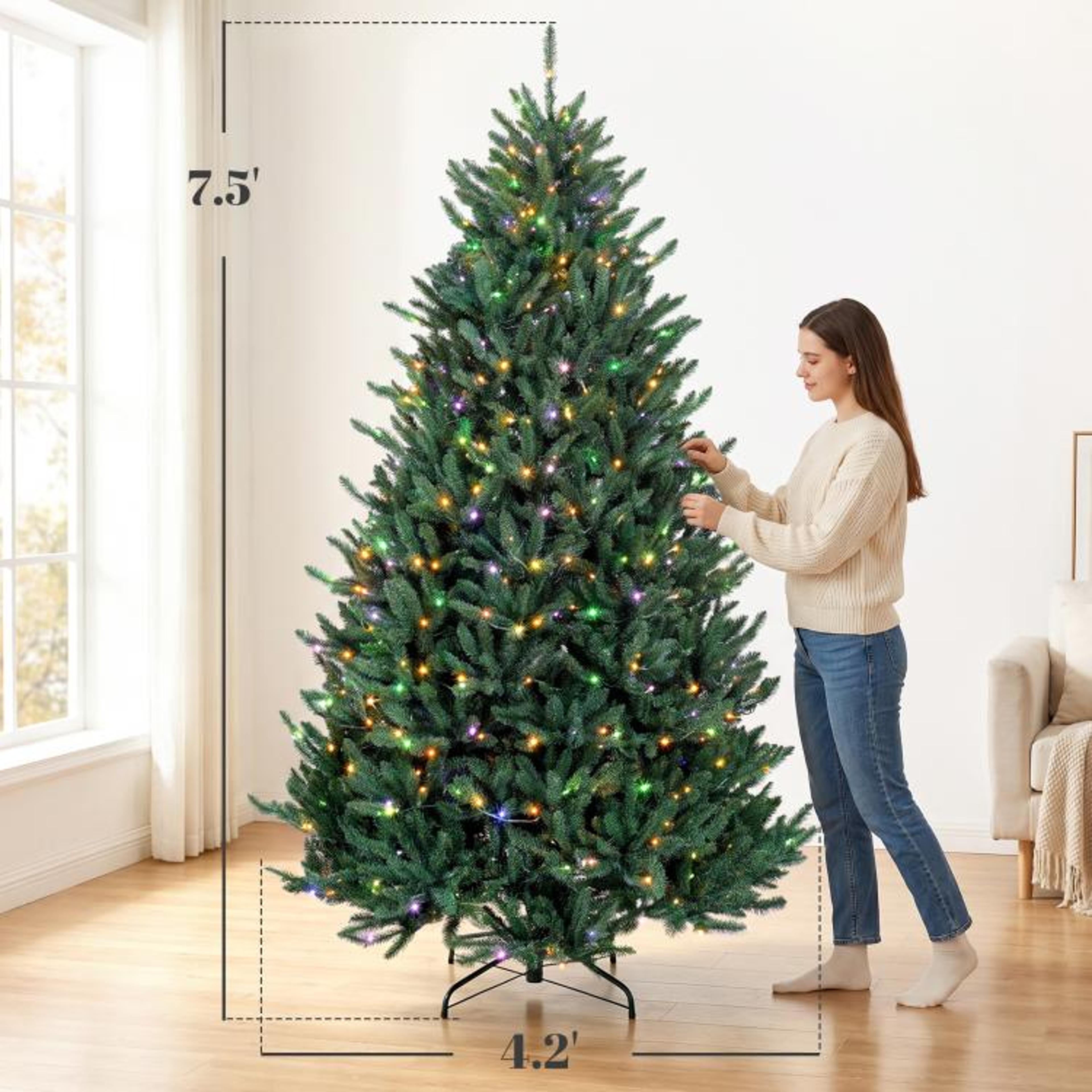 75 Ft PreLit Colorado Blue Spruce Artificial Christmas Tree With Easy Plug LED Lights 4