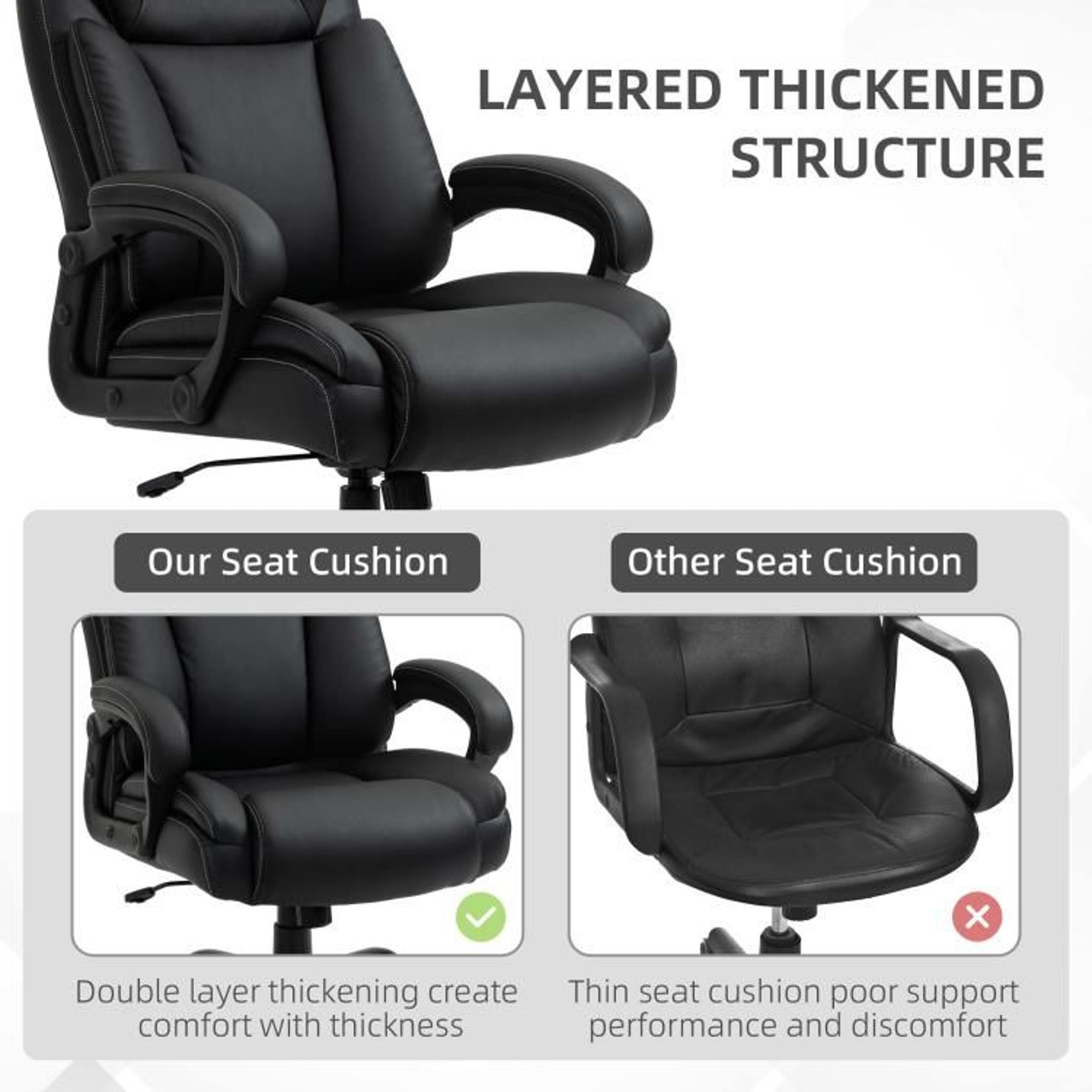 Big And Tall Executive Office Chair With 400 Lb Capacity And Adjustable Height 5