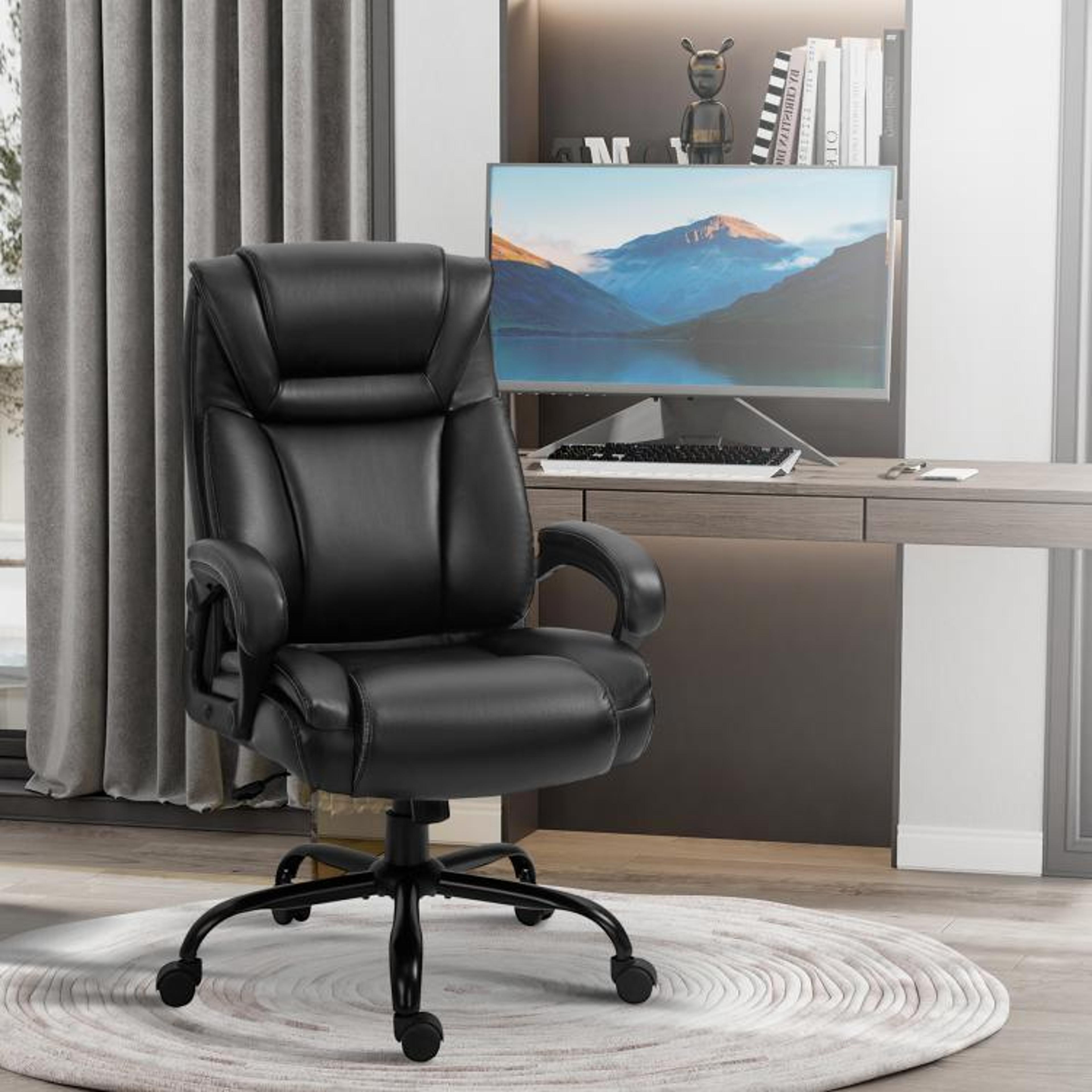 Big And Tall Executive Office Chair With 400 Lb Capacity And Adjustable Height 2