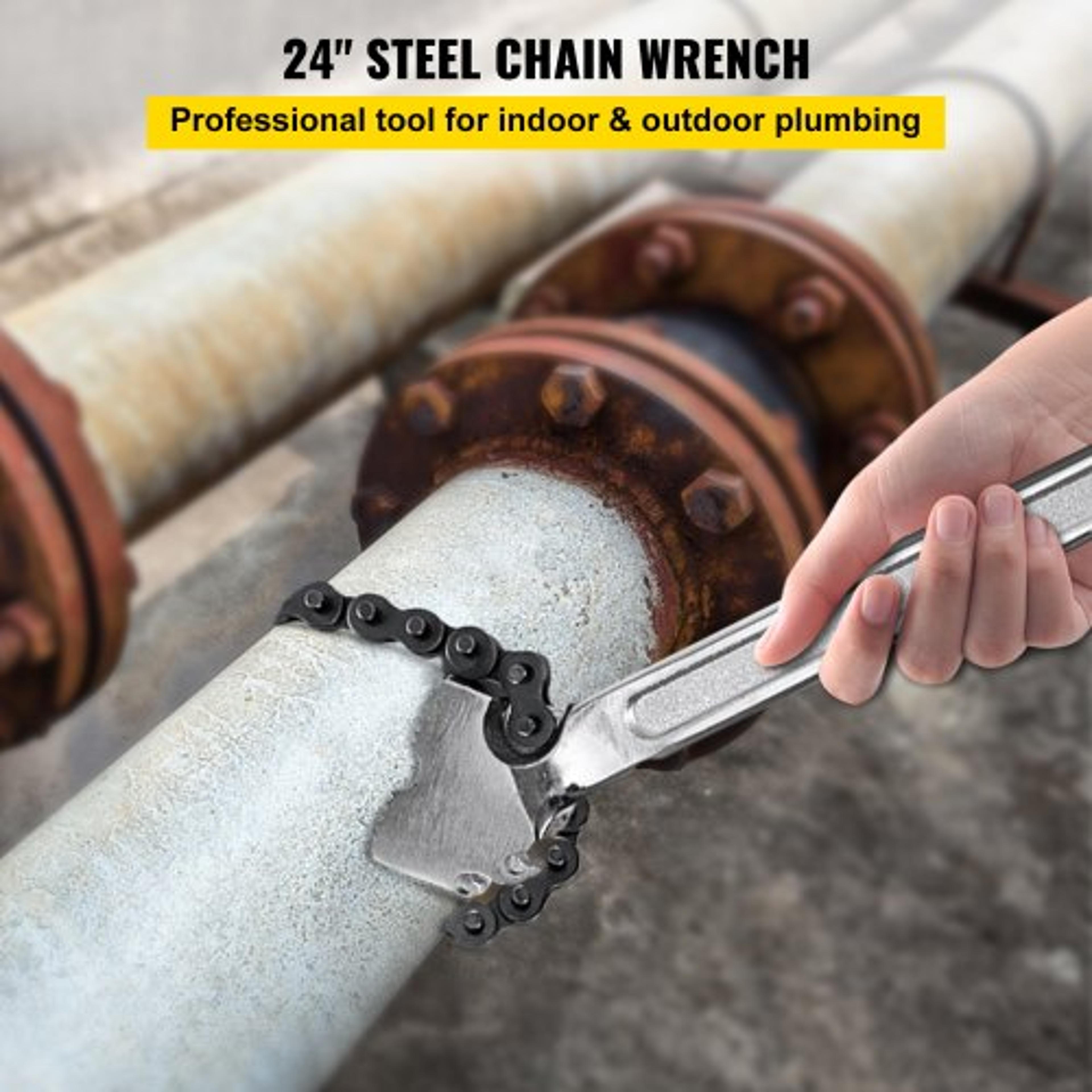 Heavy Duty Chain Wrench Carbon Steel Chain Pipe Wrench With Max Clamping Industrial Chain Strap Fil 2