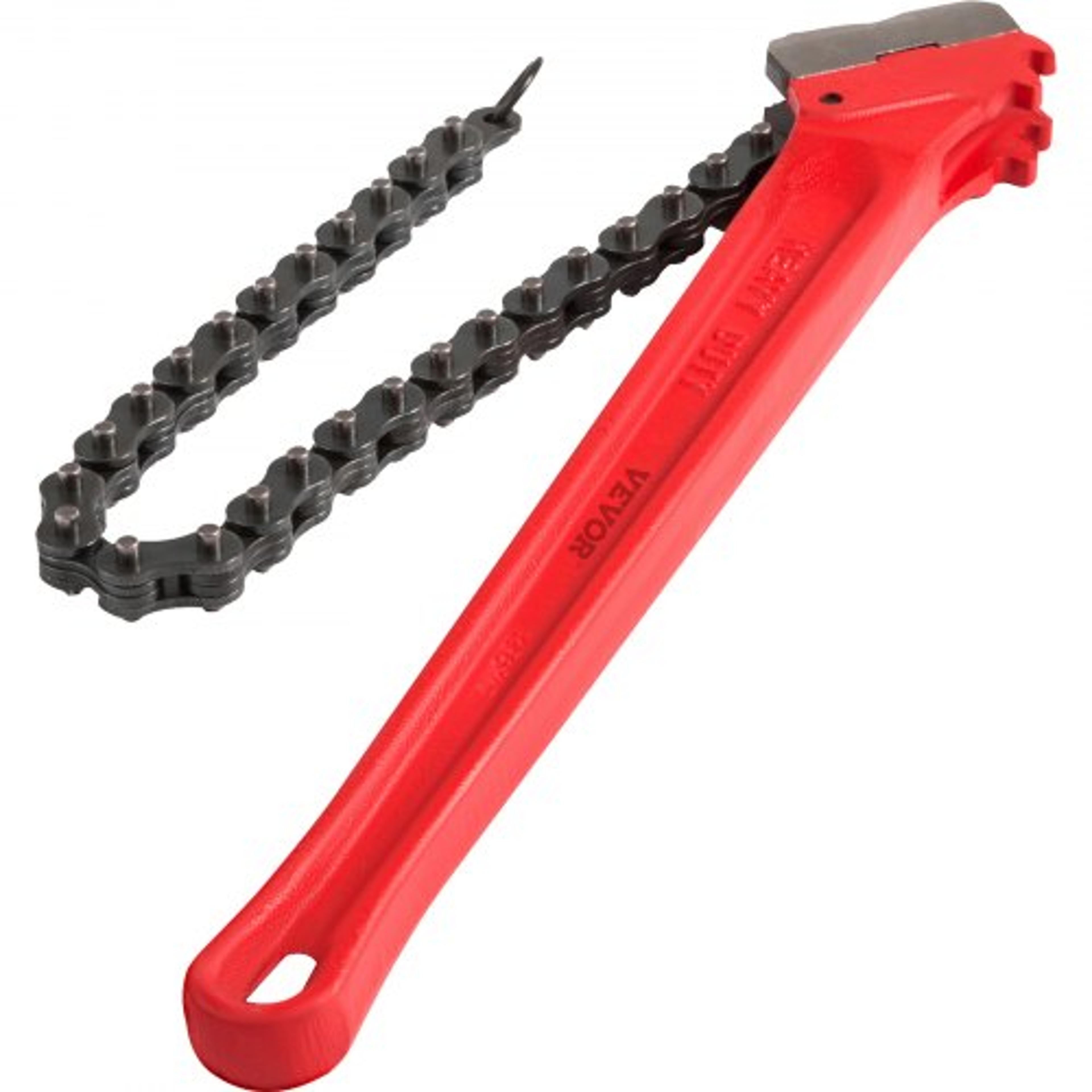 heavy duty chain wrench pipe with chain, oil filter wrench for plumbing & pipe repairs