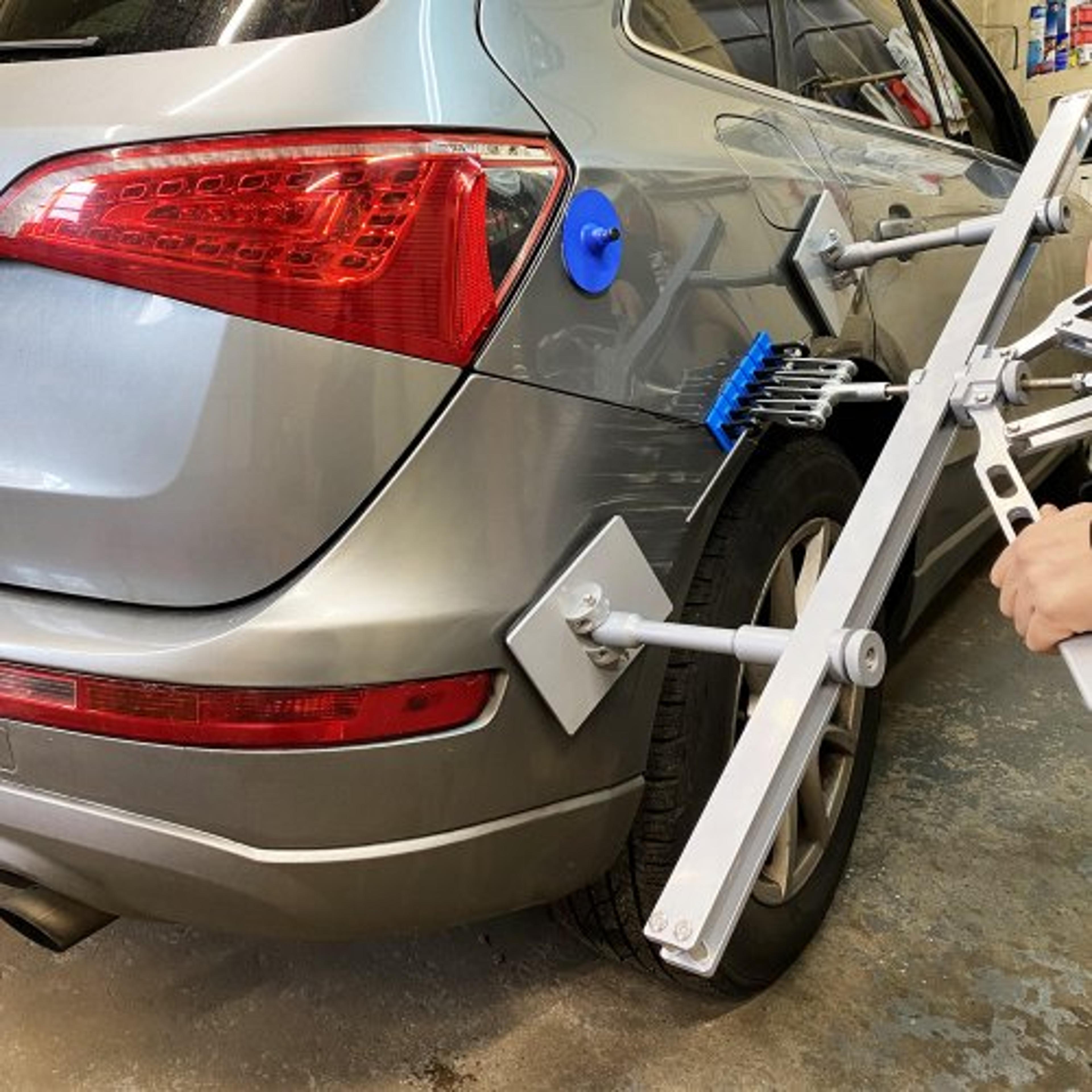 heavy-duty dent repair kit, adjustable pull lever bar for auto body, fridges & metal surfaces (fits aluminum/steel