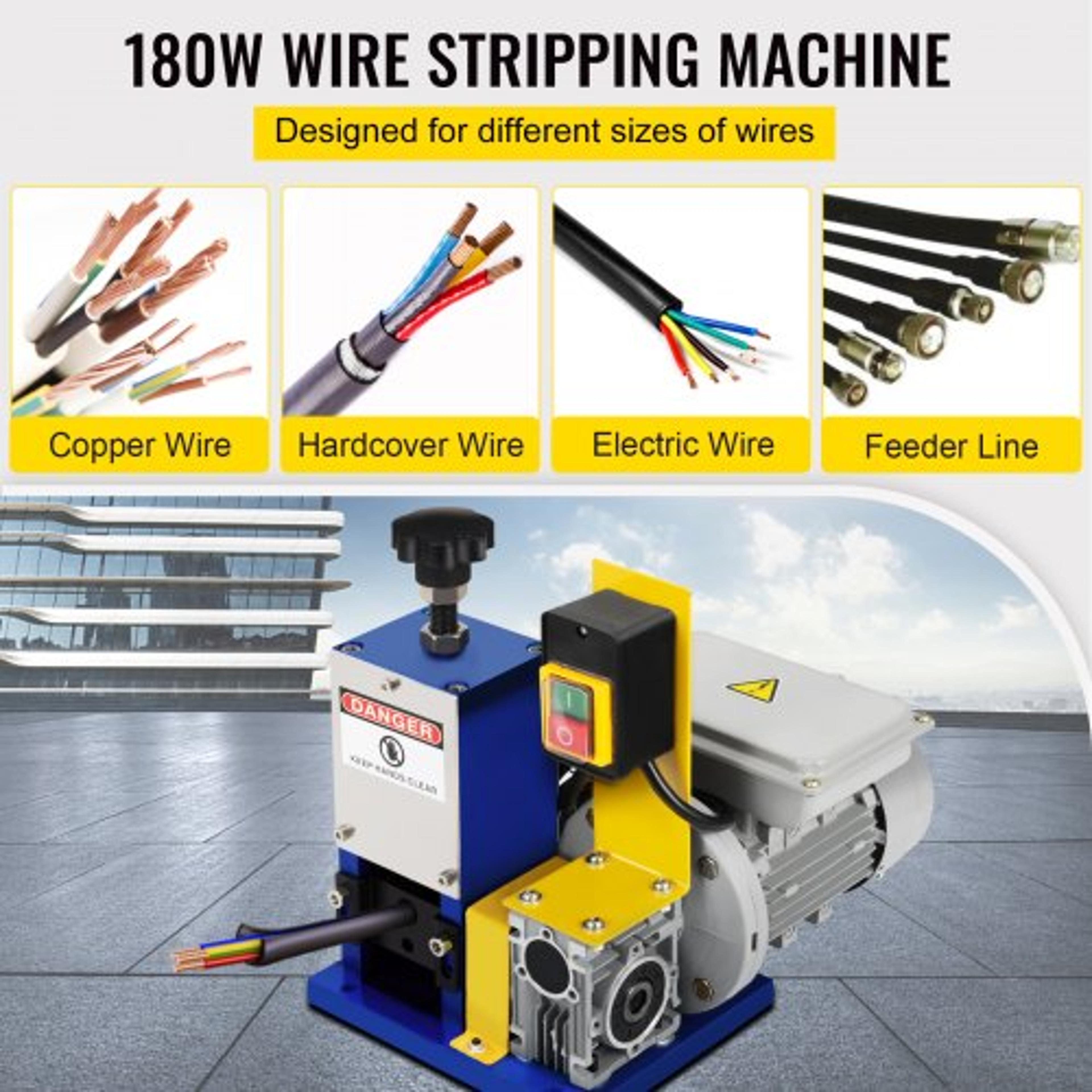 Automatic Electric Wire Stripping Machine 005098 Portable Dark Blue Wire Stripper Tool For Scrap Co 2
