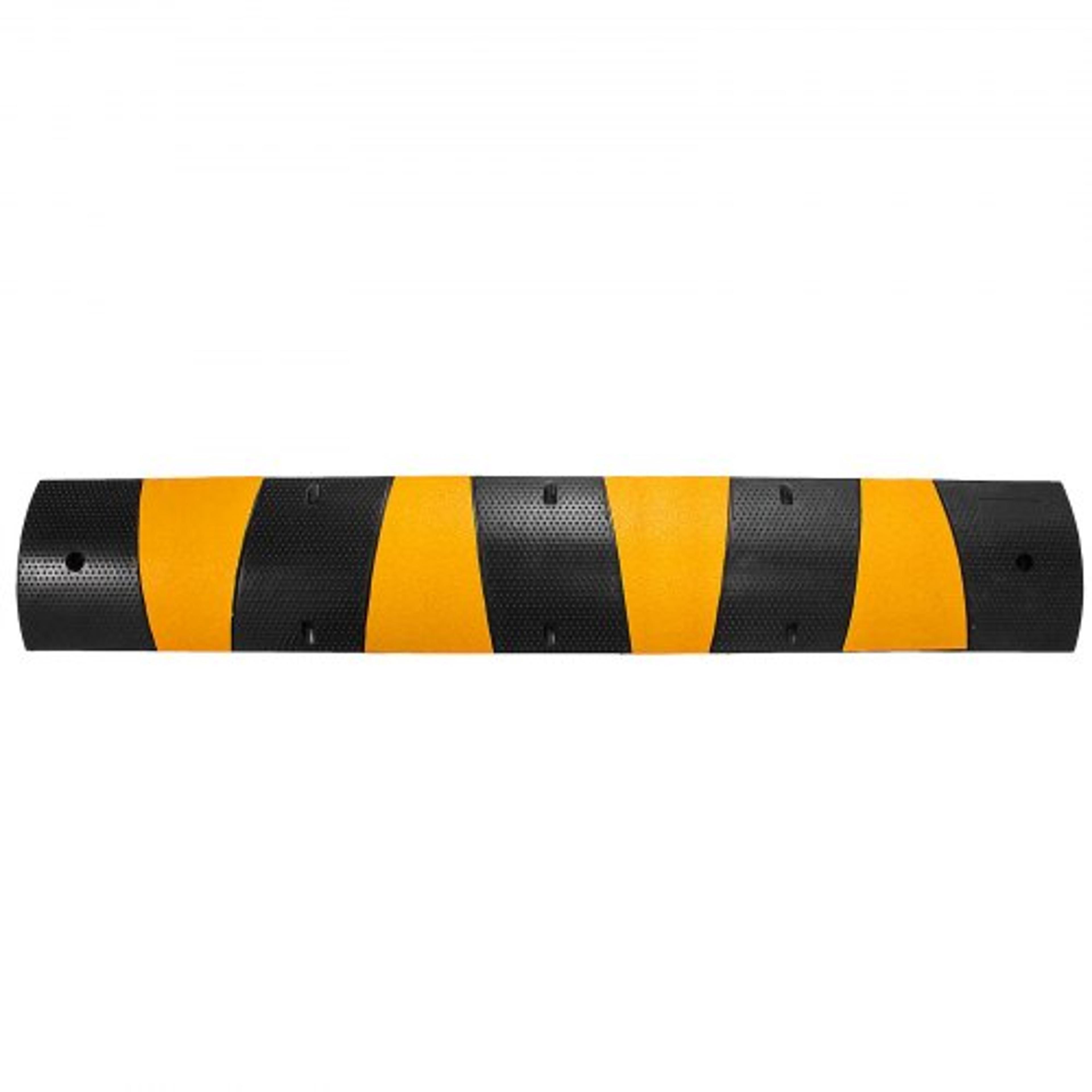 6 Feet Heavy Duty Rubber Driveway Speed Bump 2Channel Cable Protector Ramp For Garage Gravel Asphal 8