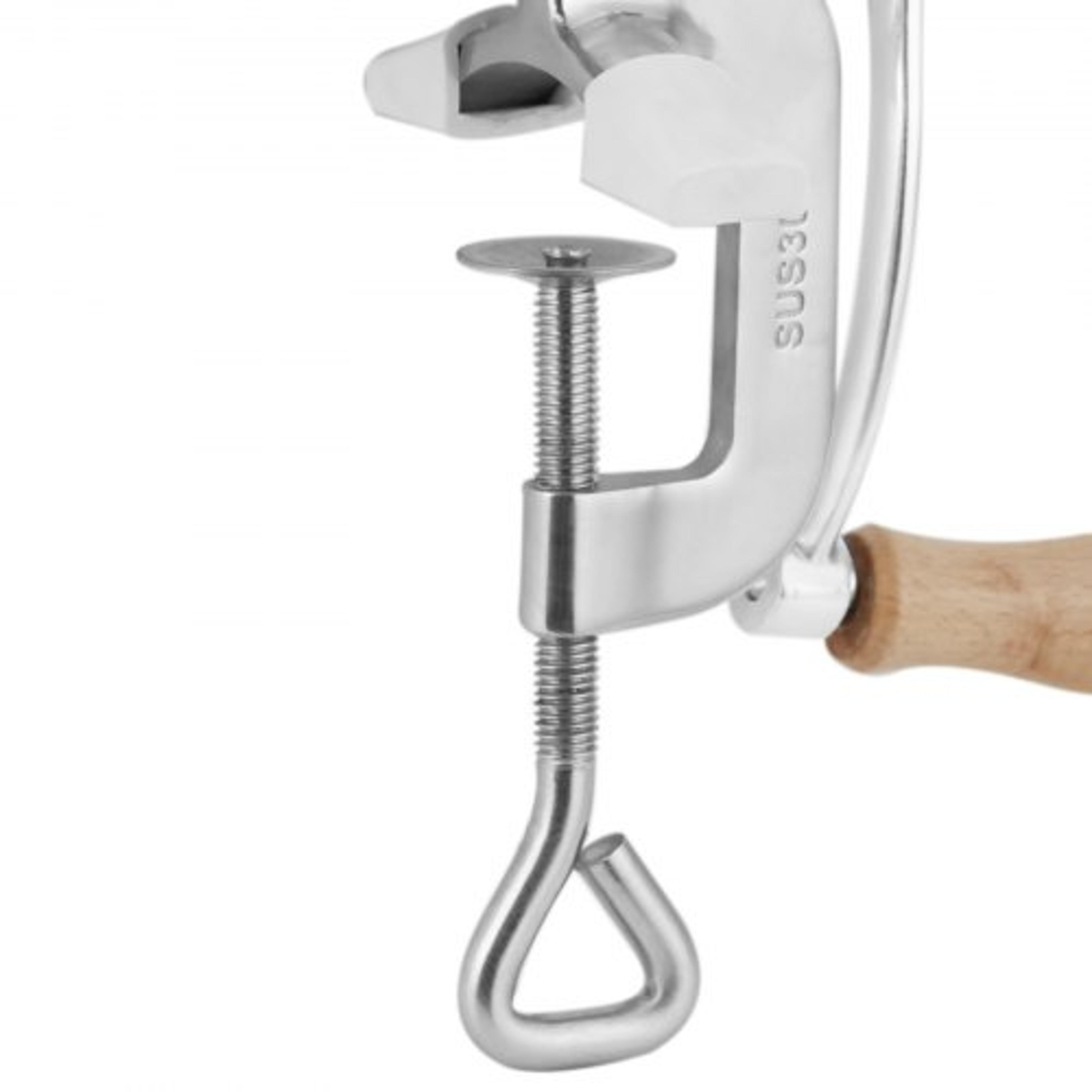 Stainless Steel Manual Meat Grinder Hand Operated Meat Grinding Machine With Tabletop Clamp 2 Grind 9