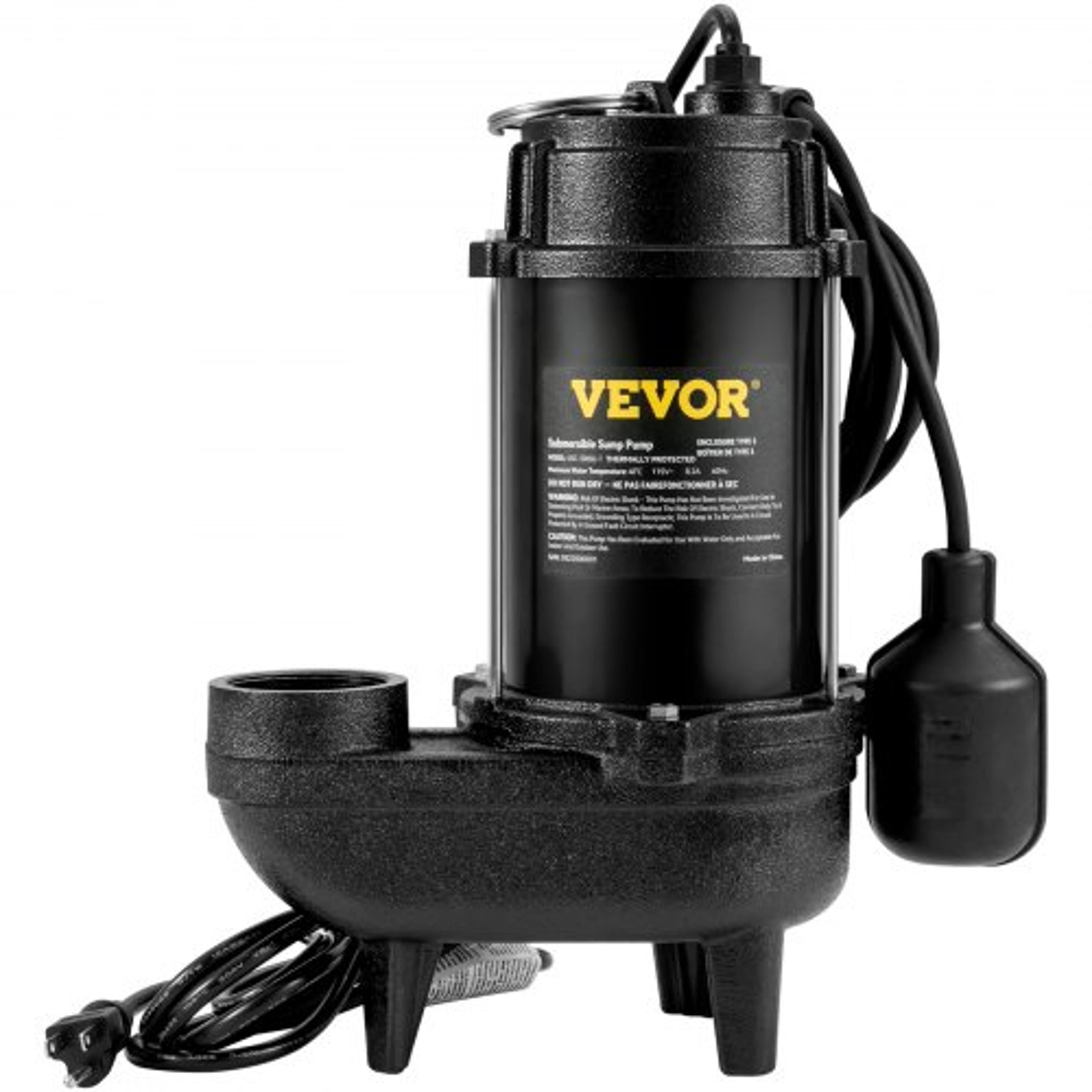 submersible sewage pump gph cast iron with float switch