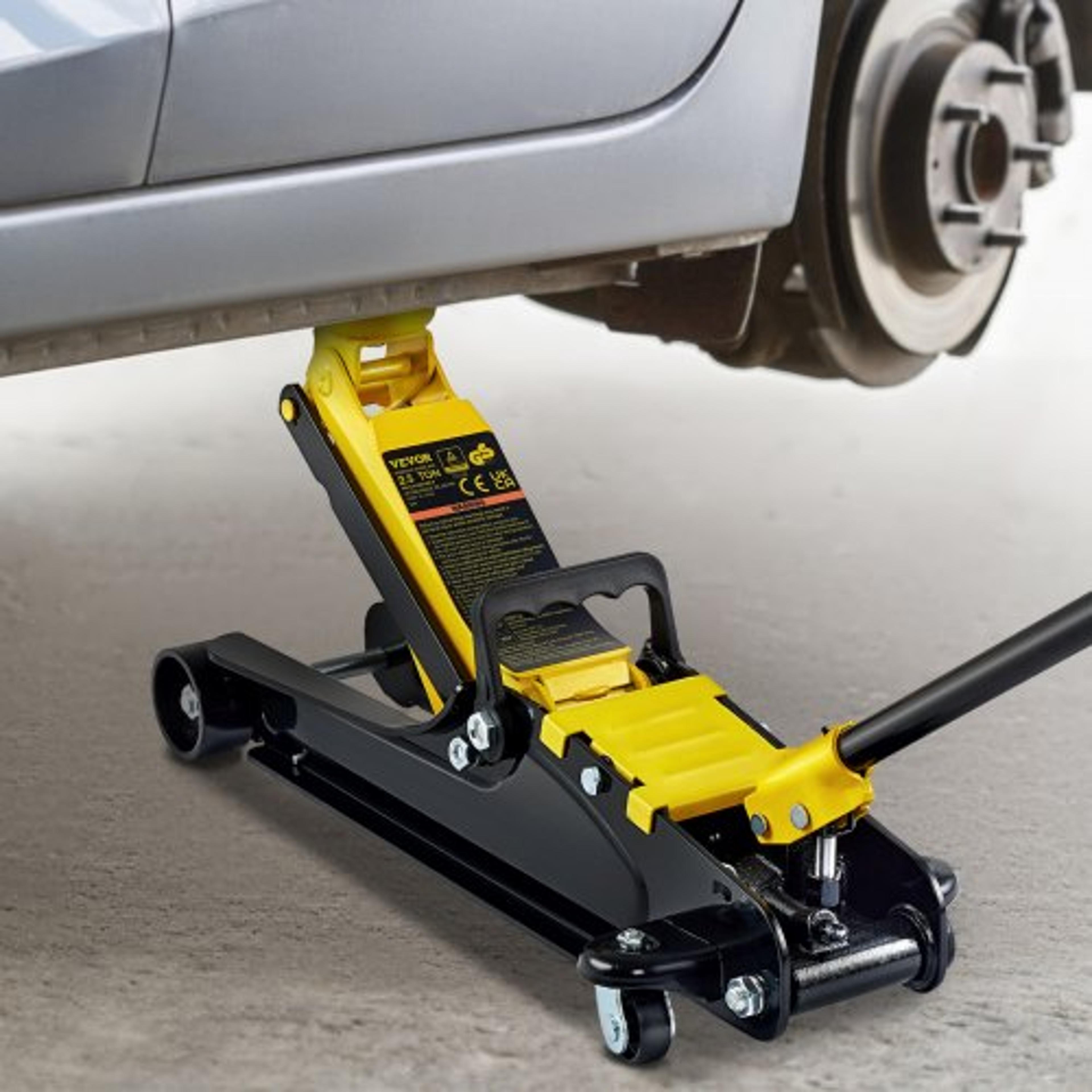 Heavyduty Steel Racing Floor Jack Low Profile Single Piston Lift Pump Floor Jack High Lifting Range 5
