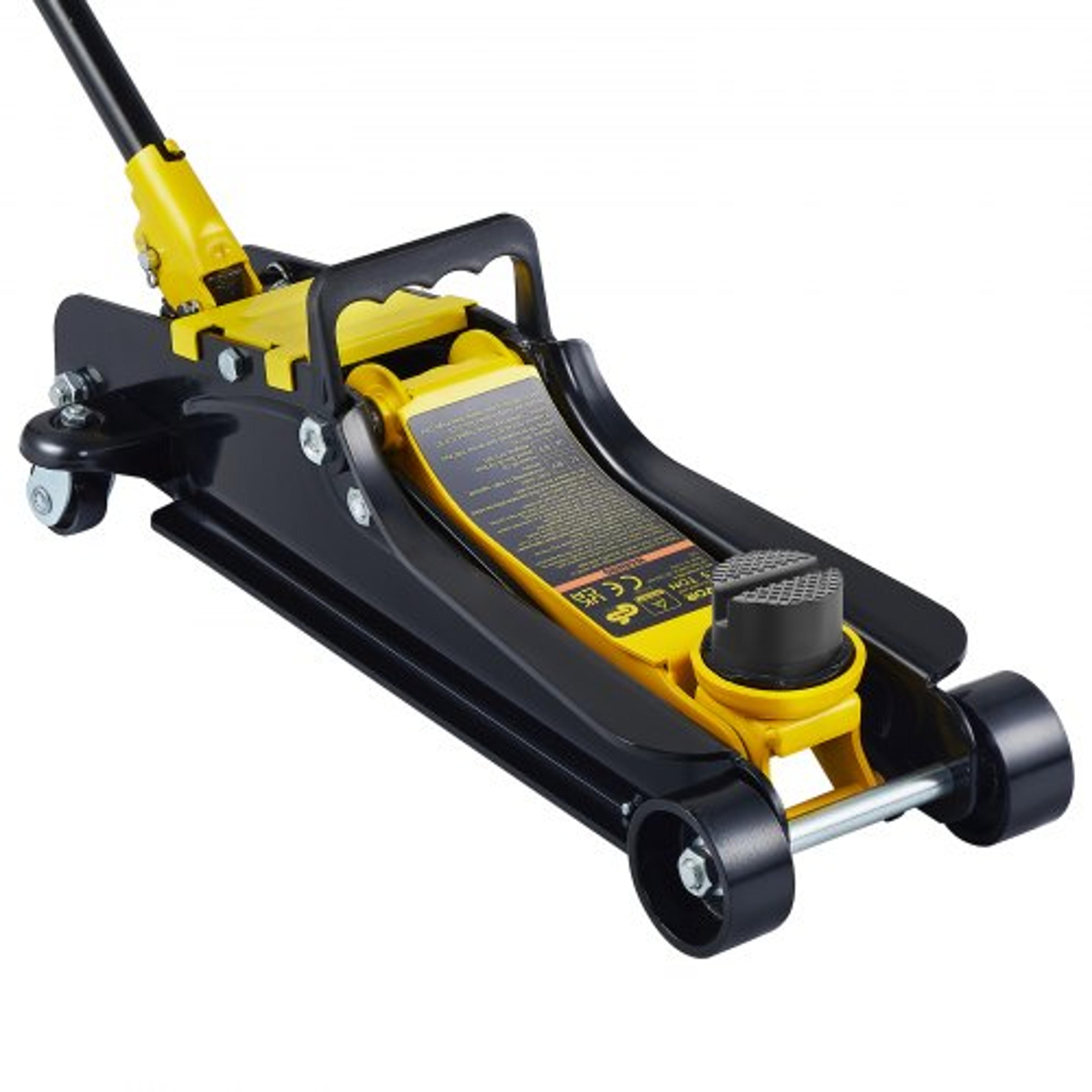 Heavyduty Steel Racing Floor Jack Low Profile Single Piston Lift Pump Floor Jack High Lifting Range 7
