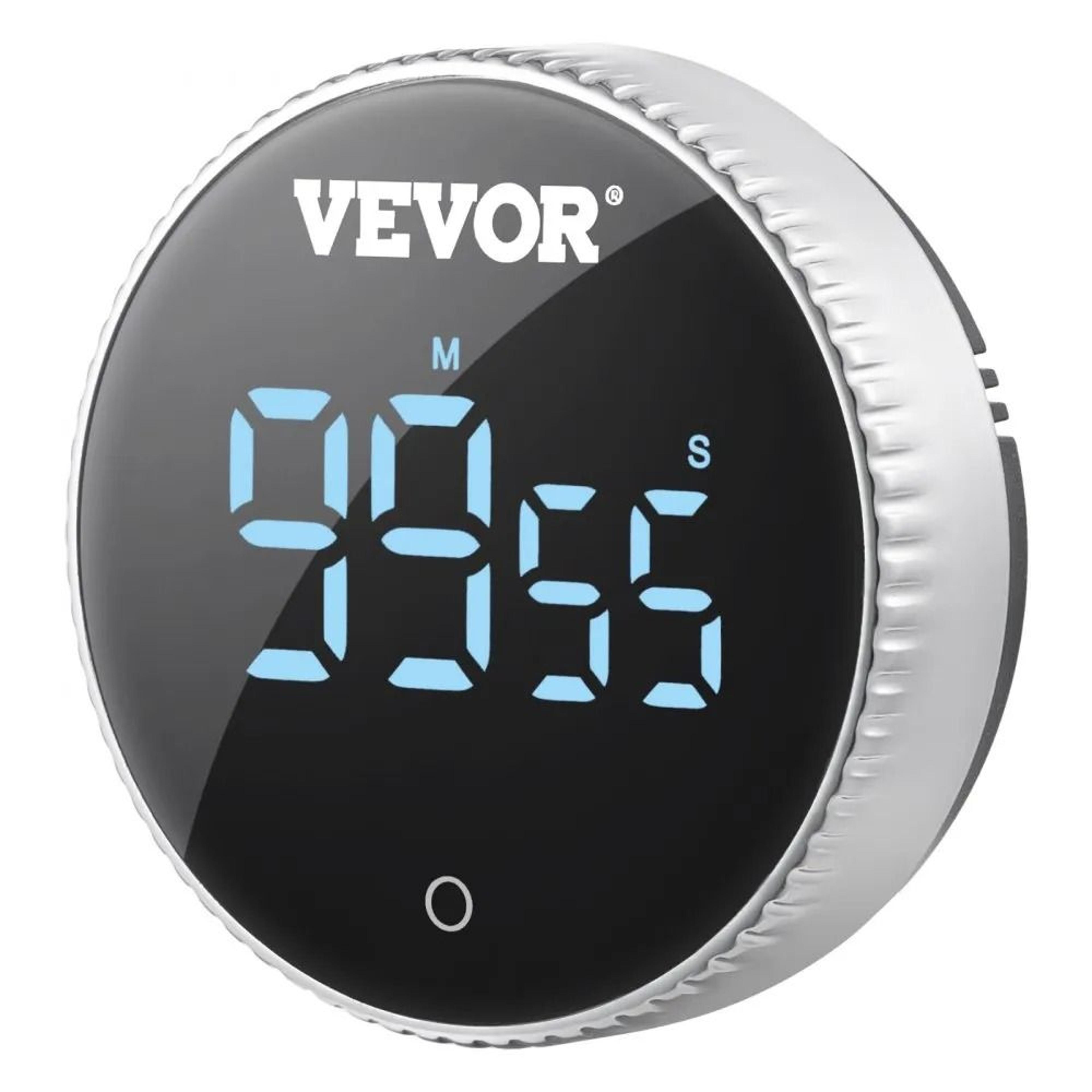 magnetic countdown countup timer, digital kitchen timer, large led display, high volume levels, lighting modes