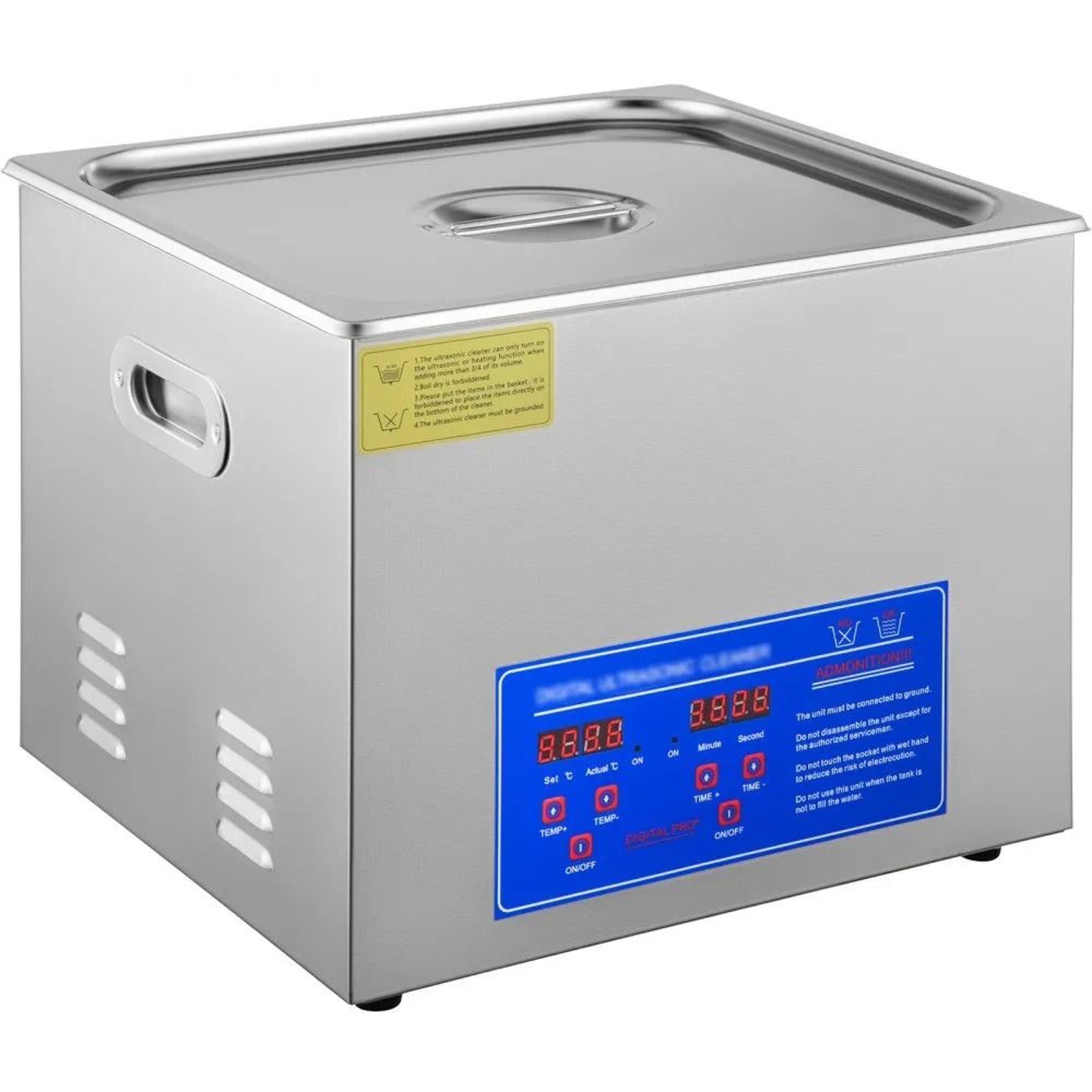 professional ultrasonic cleaner, digital timer and heater, industrial metal parts, jewelry and tool cleaning equipment