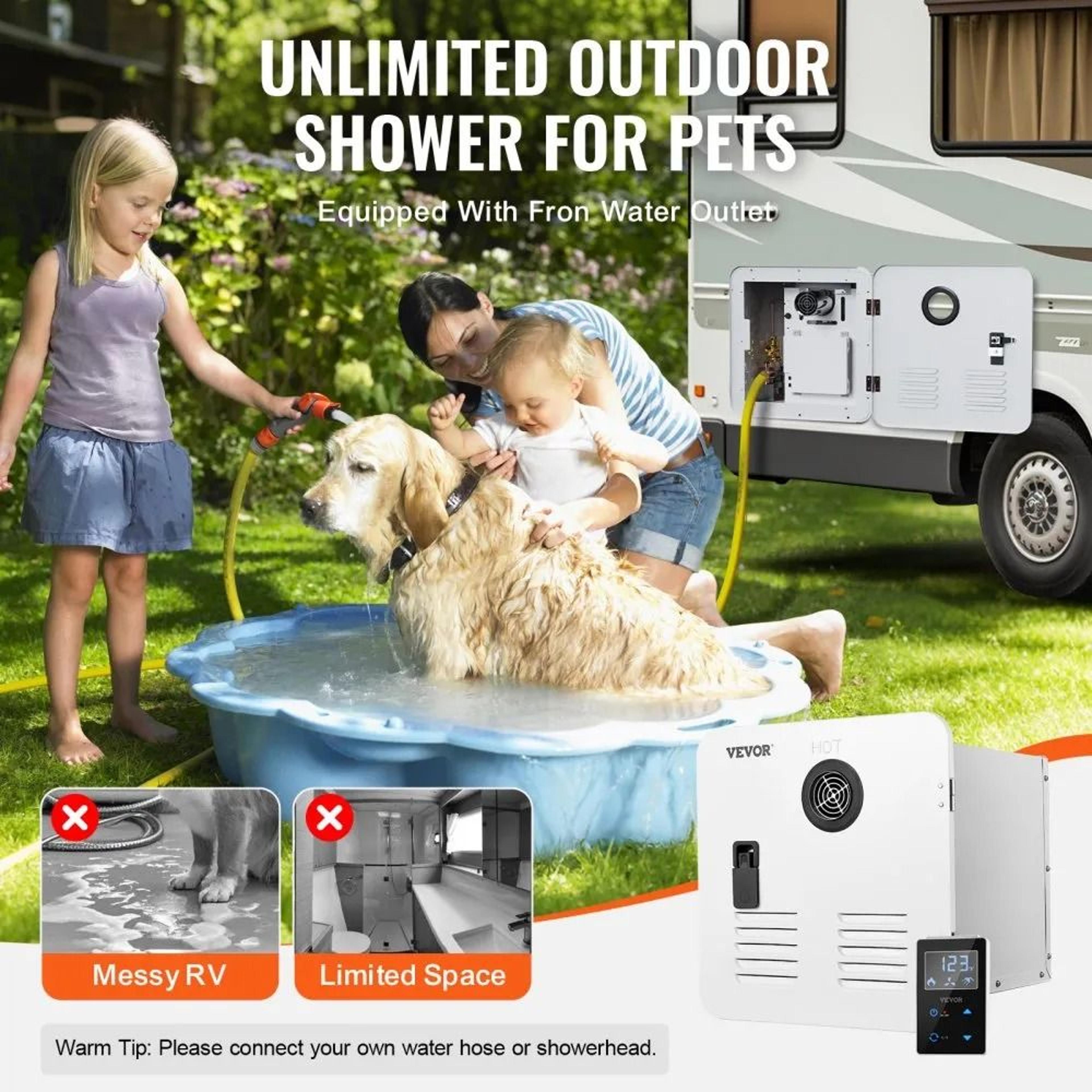 Instant Shower With White Door And Remote Controller BTU Optimized Comfort Performance Hot Water 2