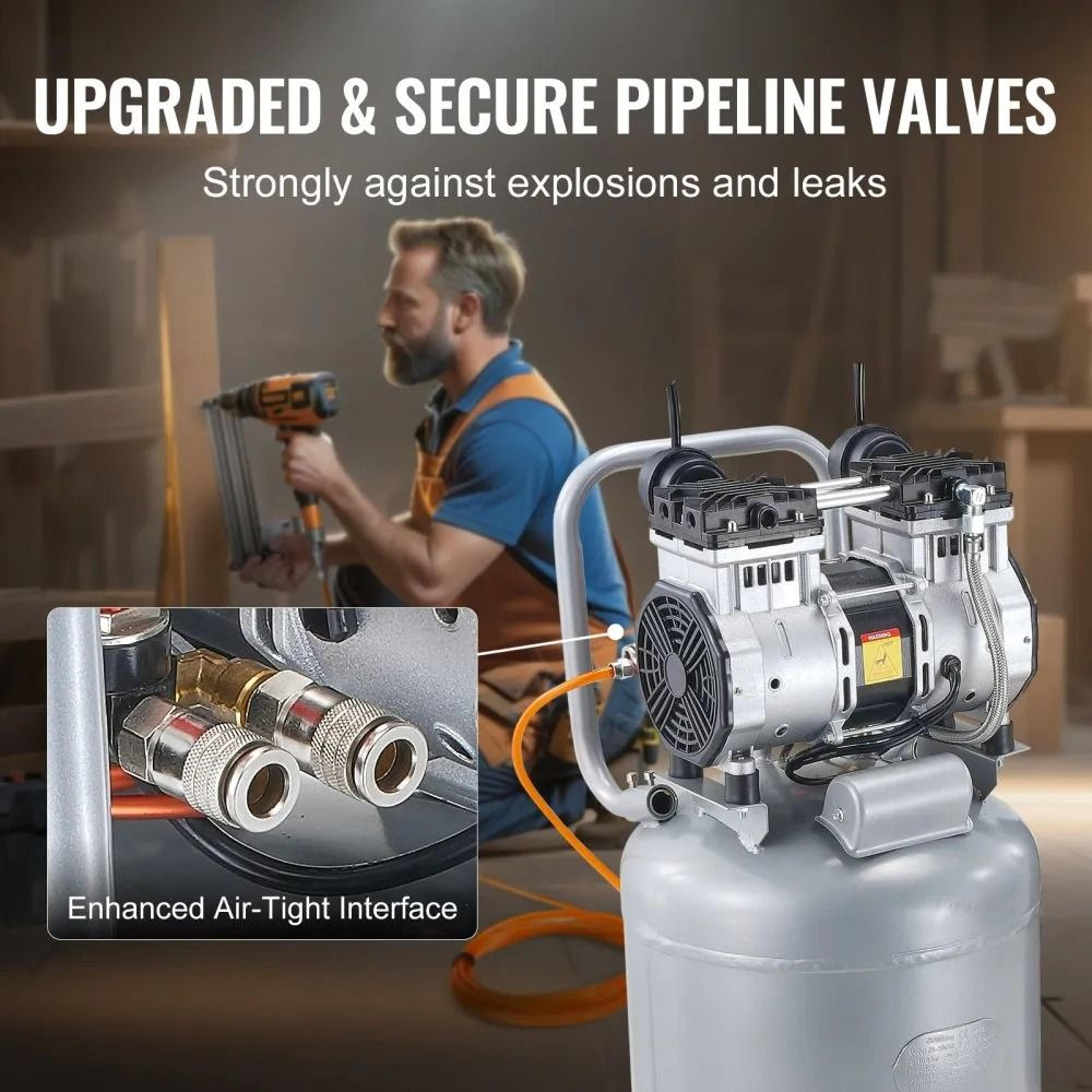 SCFM SI Oil Free Air Compressor Tank Air Compressor Ultra Quiet Compressor Auto Repair Tire Inflati 2