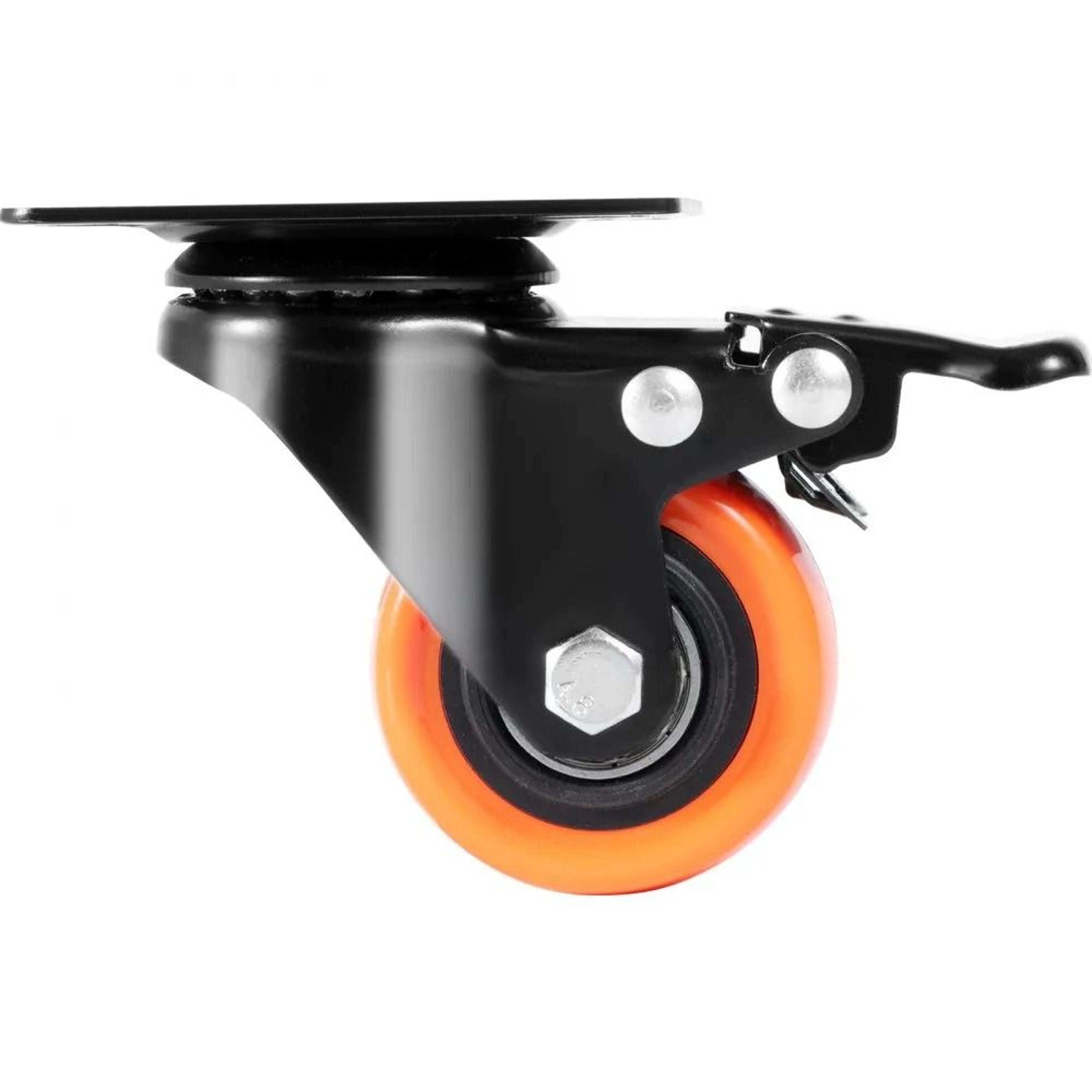 Set Of Caster Wheels Swivel Plate Casters Heavy Duty PVC NonMarking Dual Locking Security Wheels 9