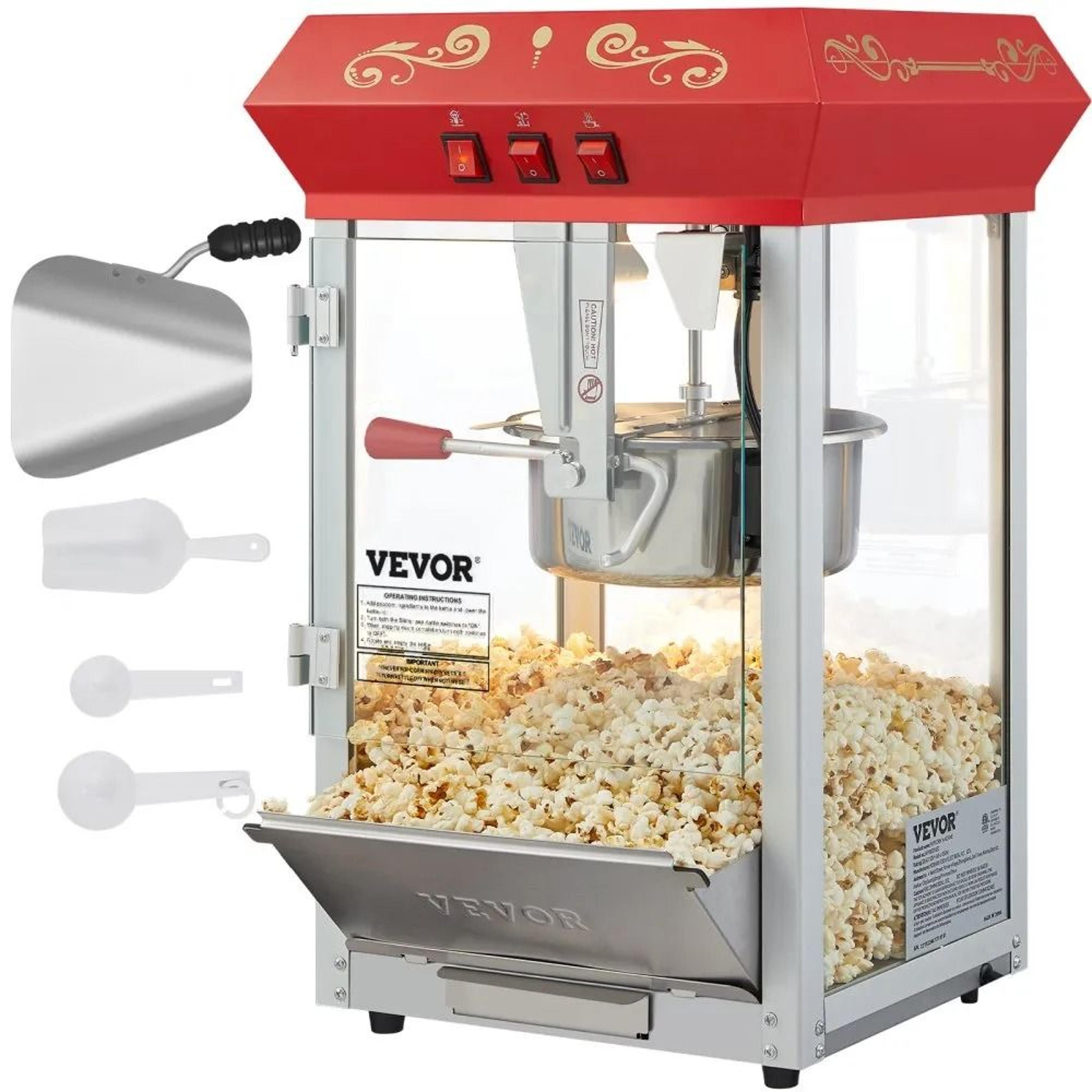 popcorn popper machine, countertop popcorn maker, 850w