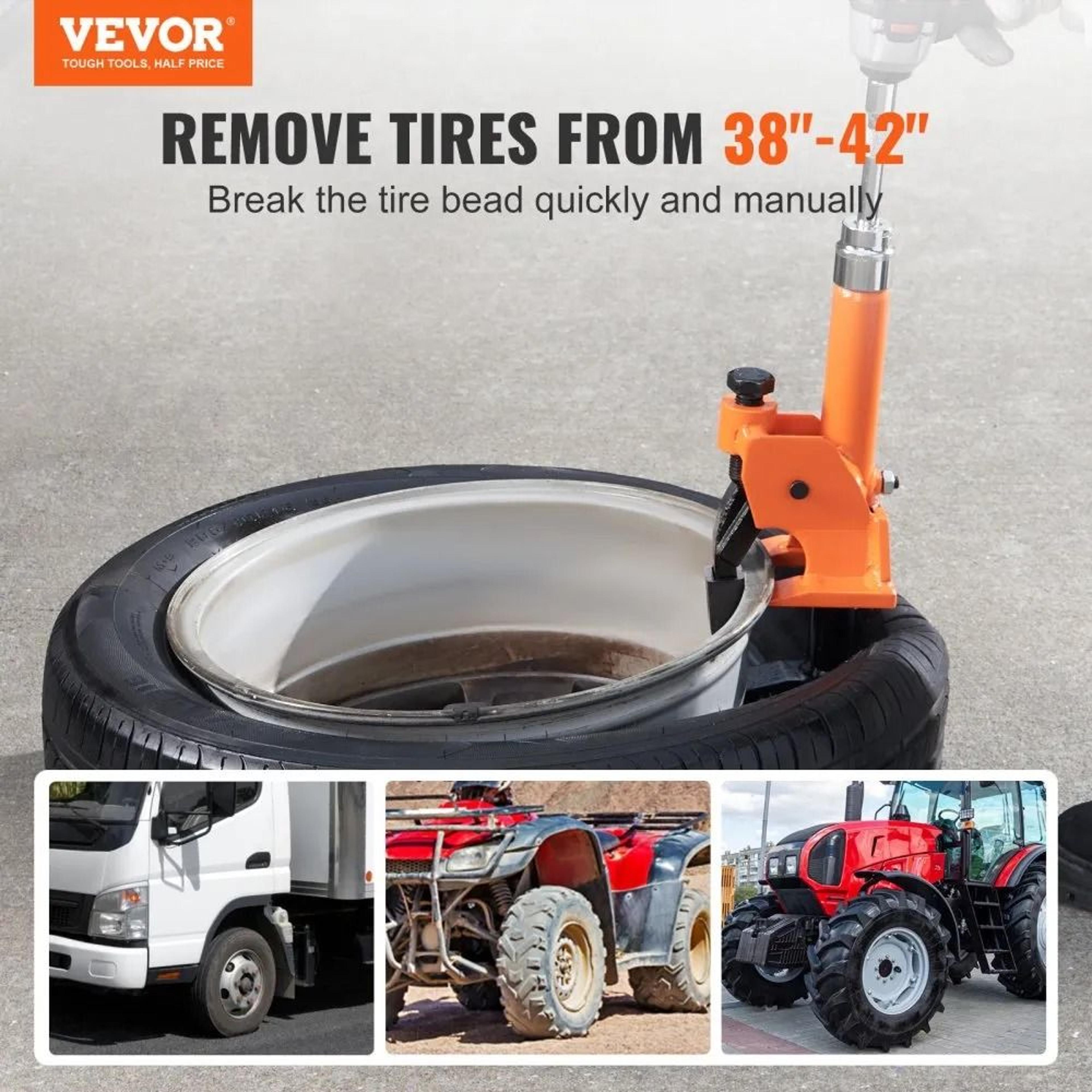 Tires Changer Tool With Rubber Pad Heavy Duty Manual Tire Bead Breaker Protect Aluminum Alloy Hubs  2