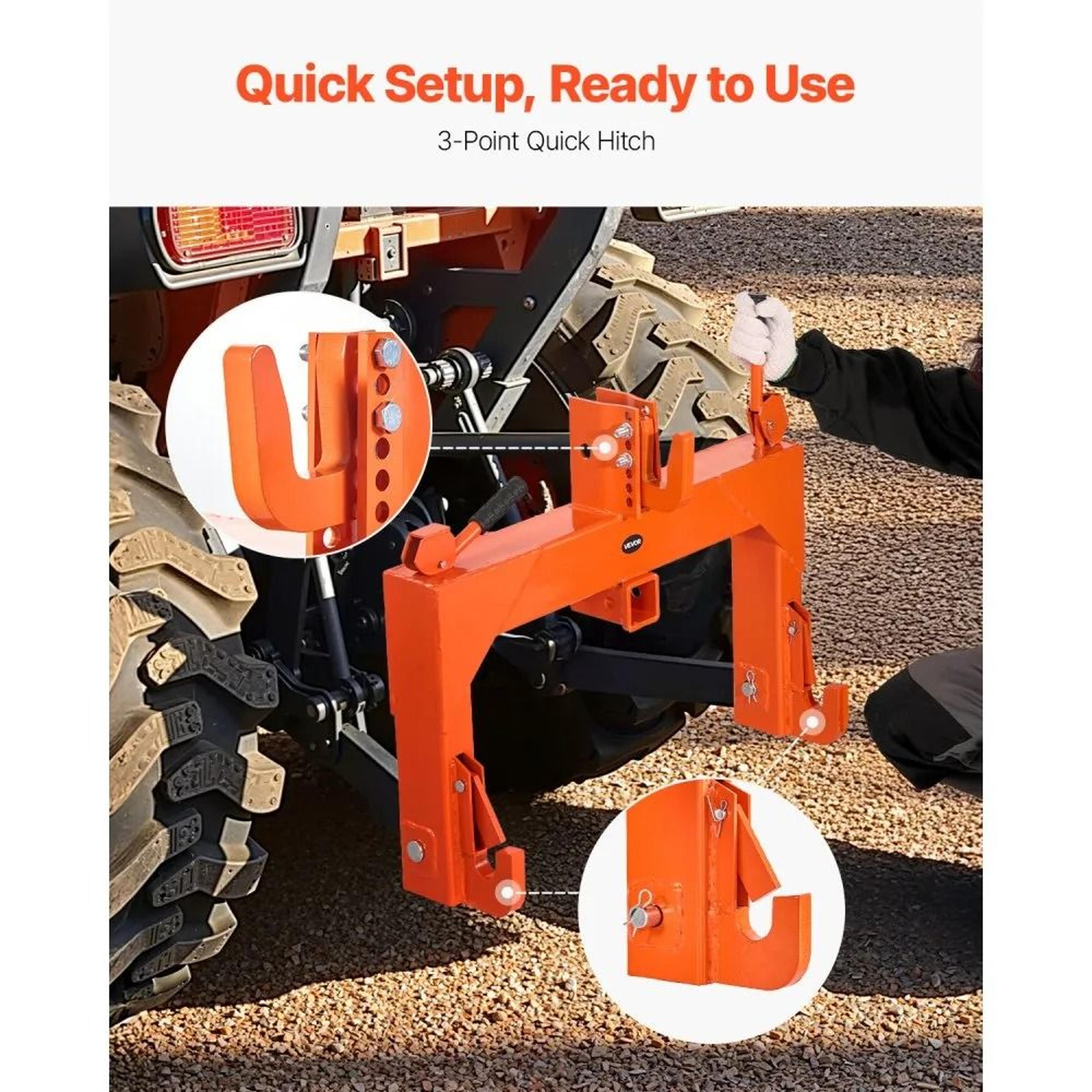Heavy Duty Hitch With Receiver High Lbs Lift Capacity Adjustable Point Quick Hitch 1