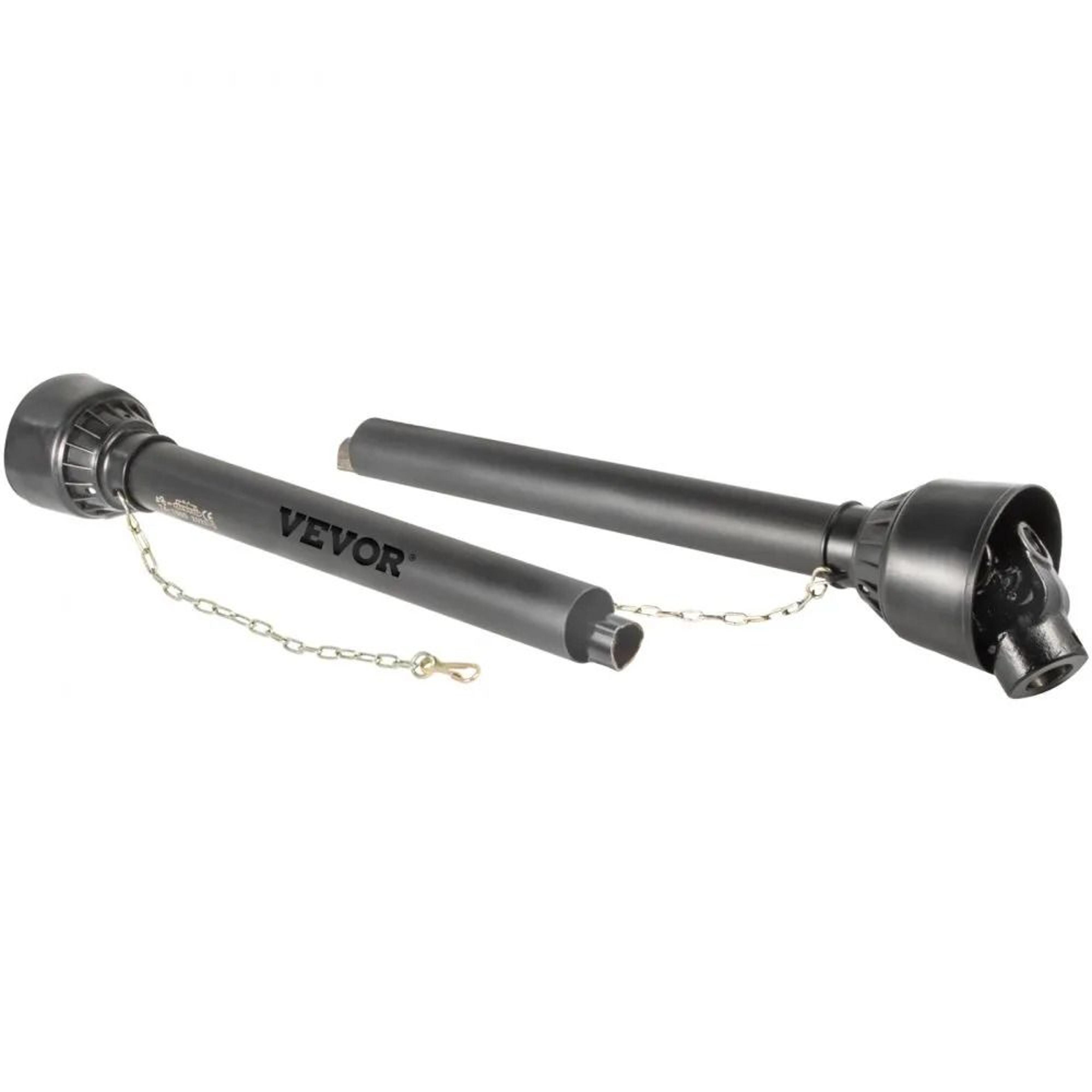 series tractor pto shaft, black driveline, spline end round end, brush hog pto shaft