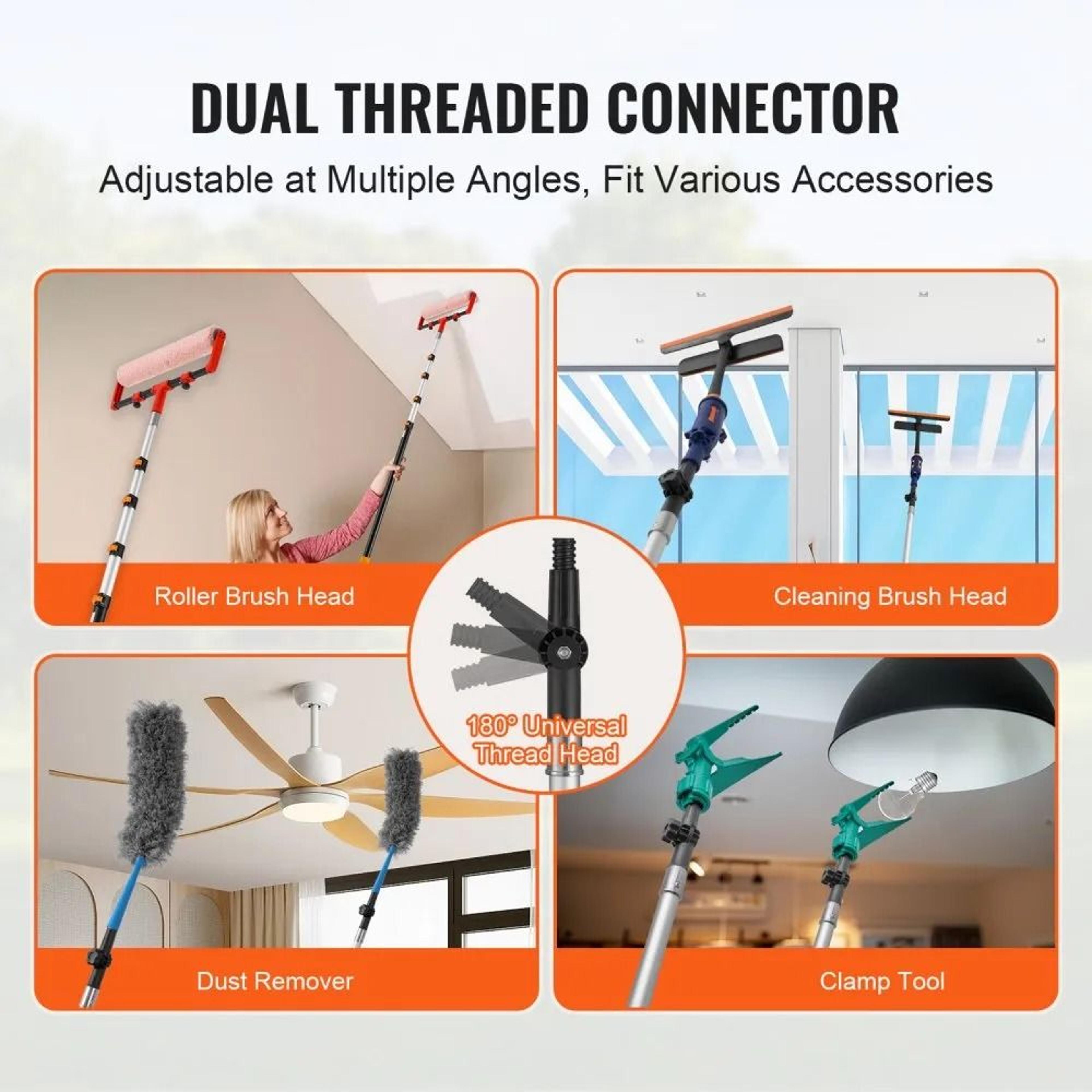 Extension MultiPurpose Pole Telescopic Pole For Painting Dusting And Cleaning Pole HighReach Tool 4