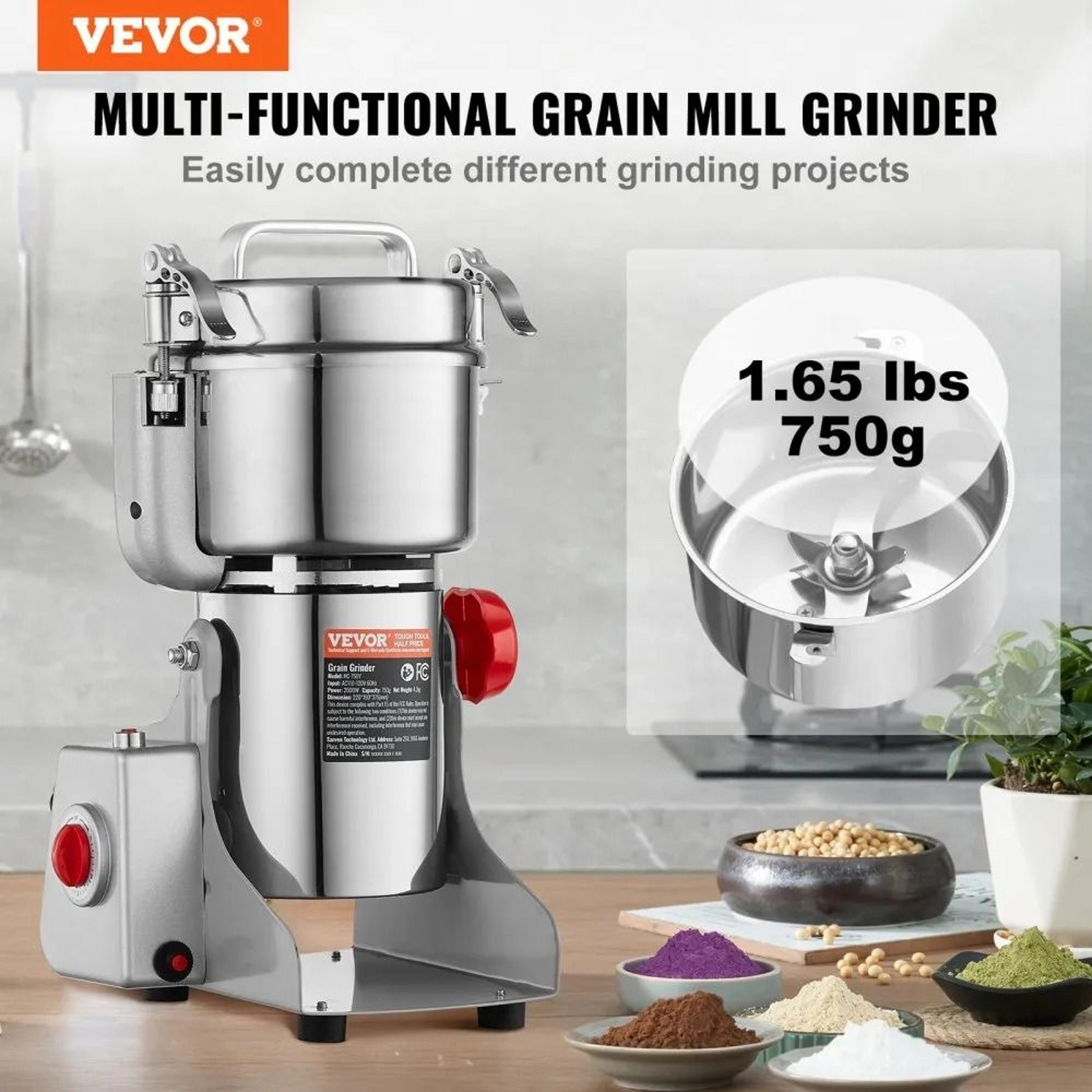 Stainless Steel Pulverizer Powder Machine Swing Type Electric Grain Mill Grinder High Speed For Dry 5