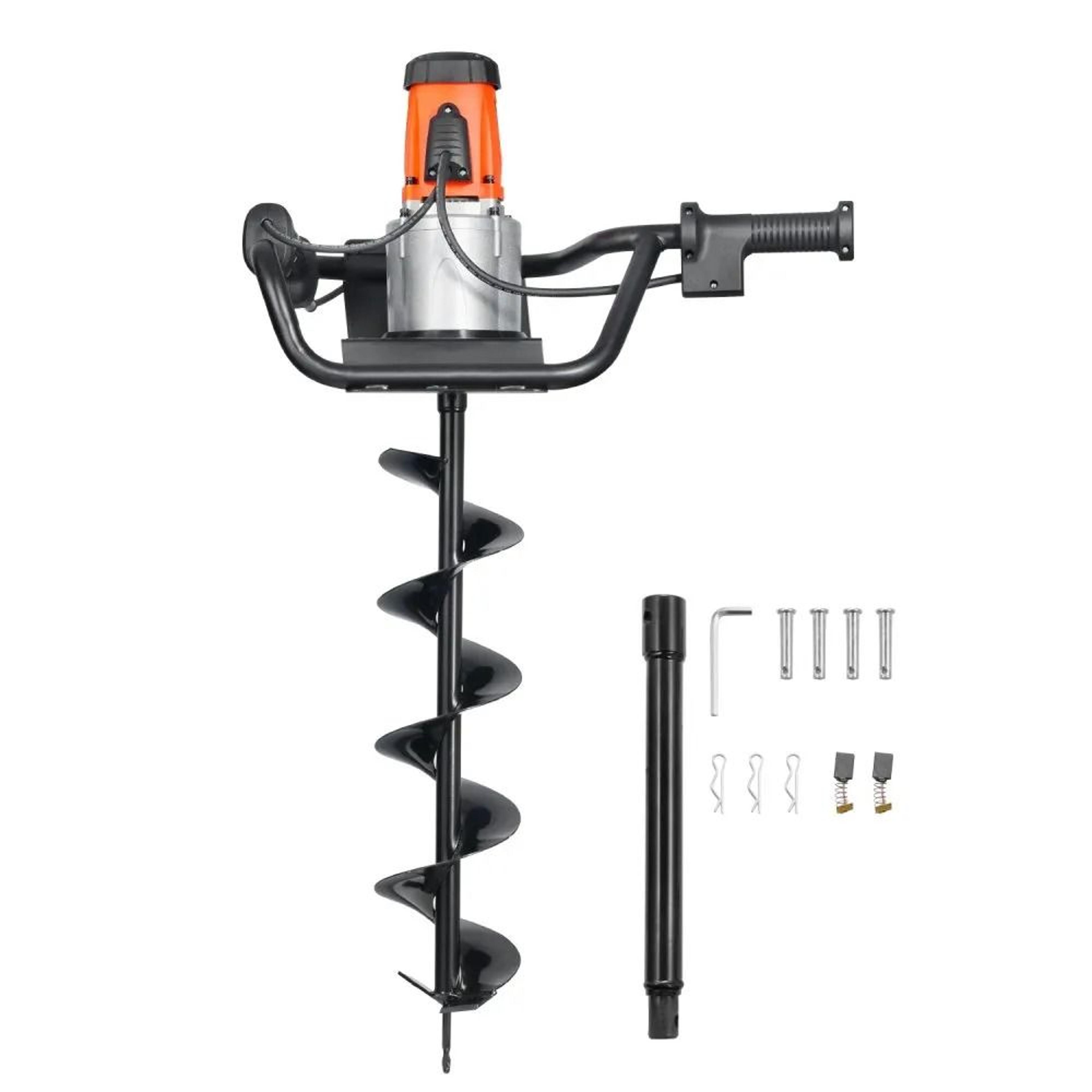 auger bit with powerful motor, electric post hole digger, alloy steel earth auger drill