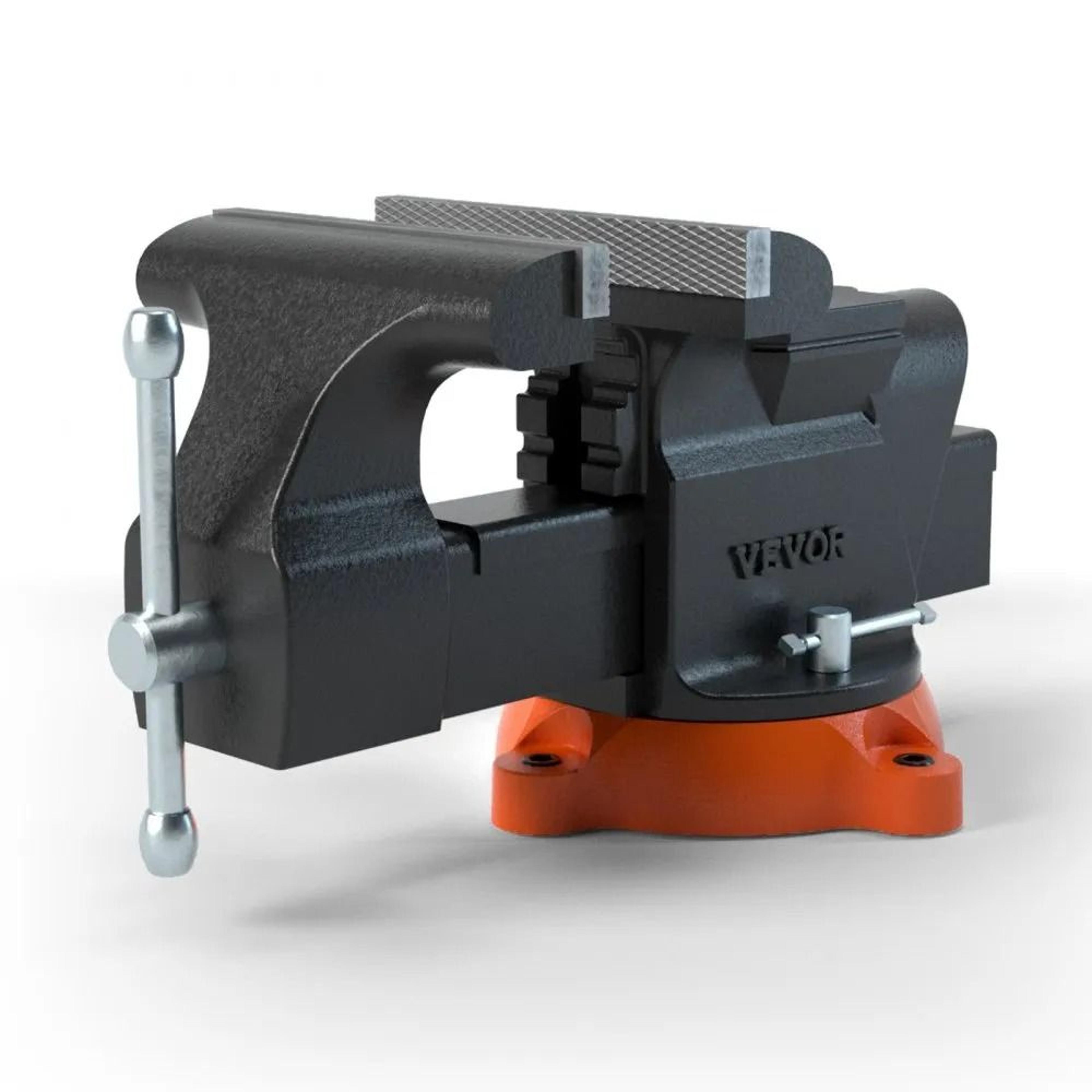Heavy Duty Bench Vise Rotatable Swivel Base Ductile Iron Anvil For Workshop Clamping 10