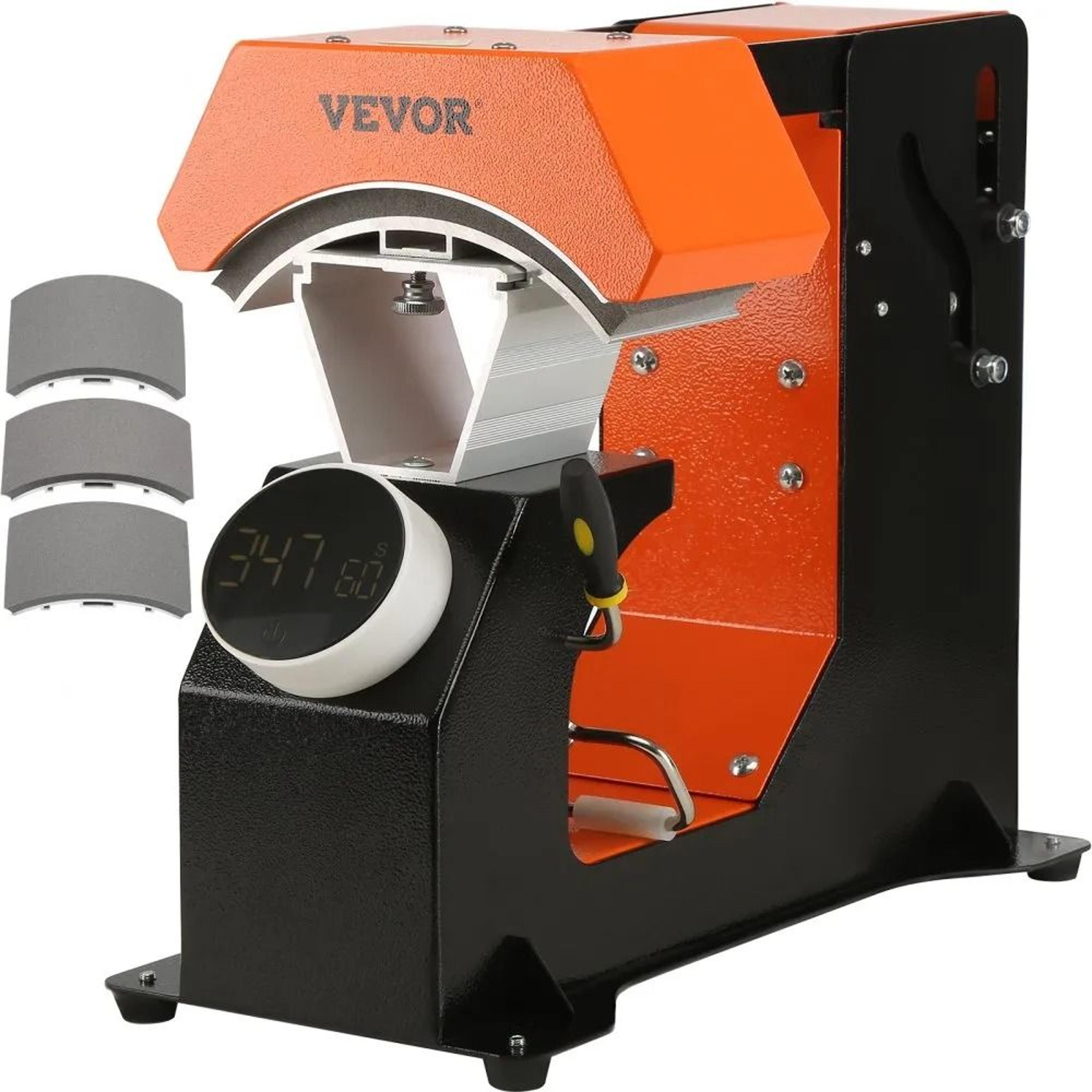 auto cap heat press machine with interchangeable platens, automatic press & release knob control